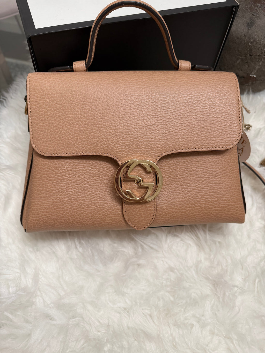 GUCCI TOP HANDLE NUDE BAG