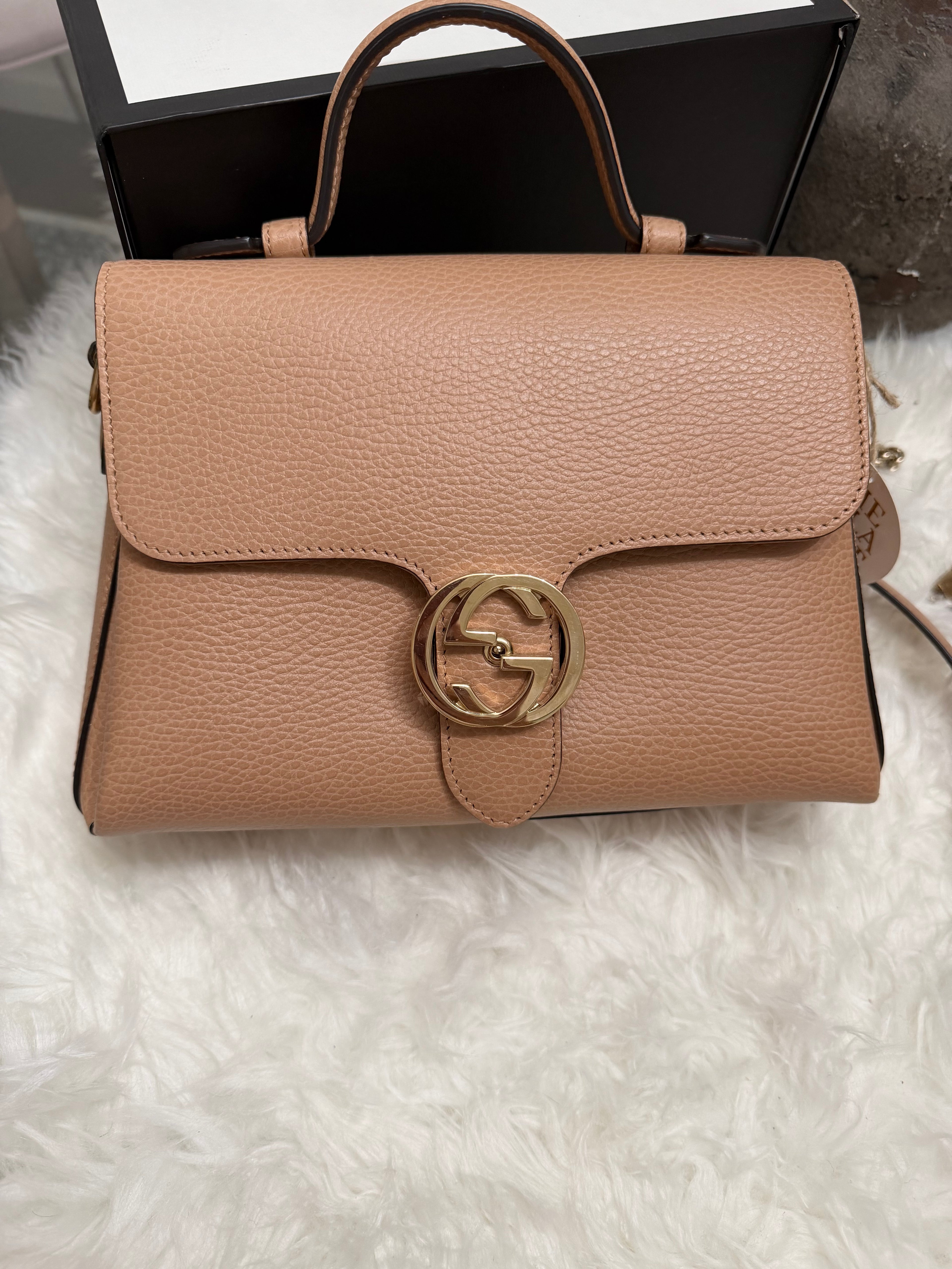 GUCCI TOP HANDLE NUDE BAG