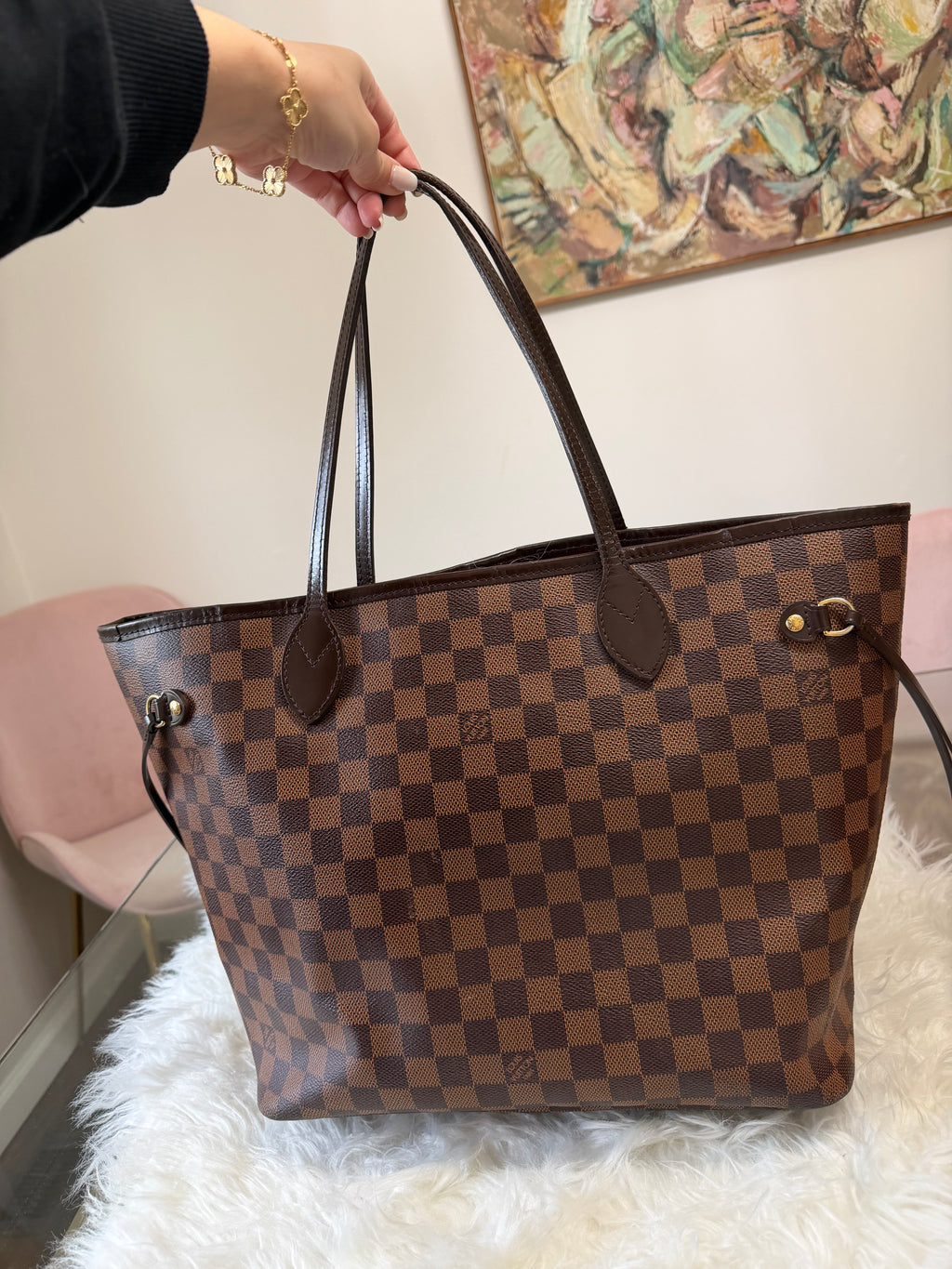 LOUIS VUITTON NEFERFUL DAMIER EBENE MM TOTE