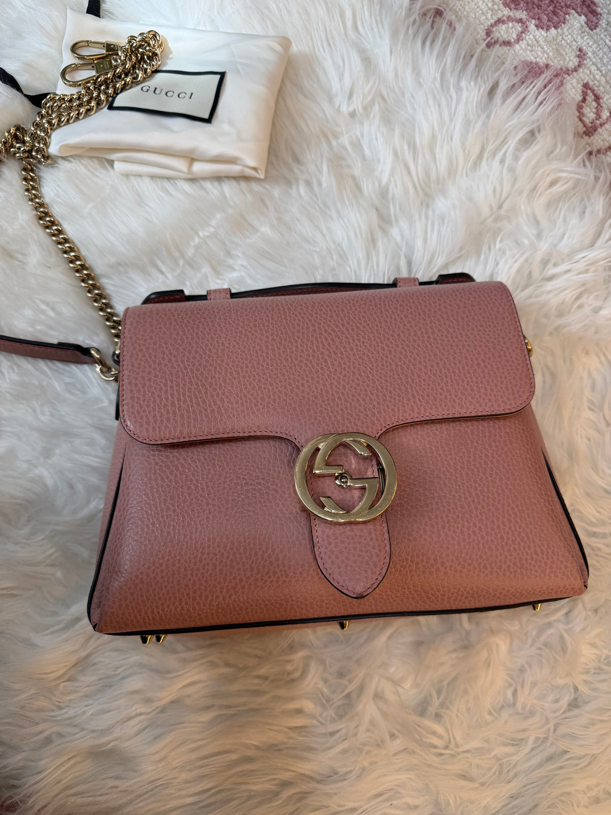 GUCCI TOP HANDLE NUDE BAG