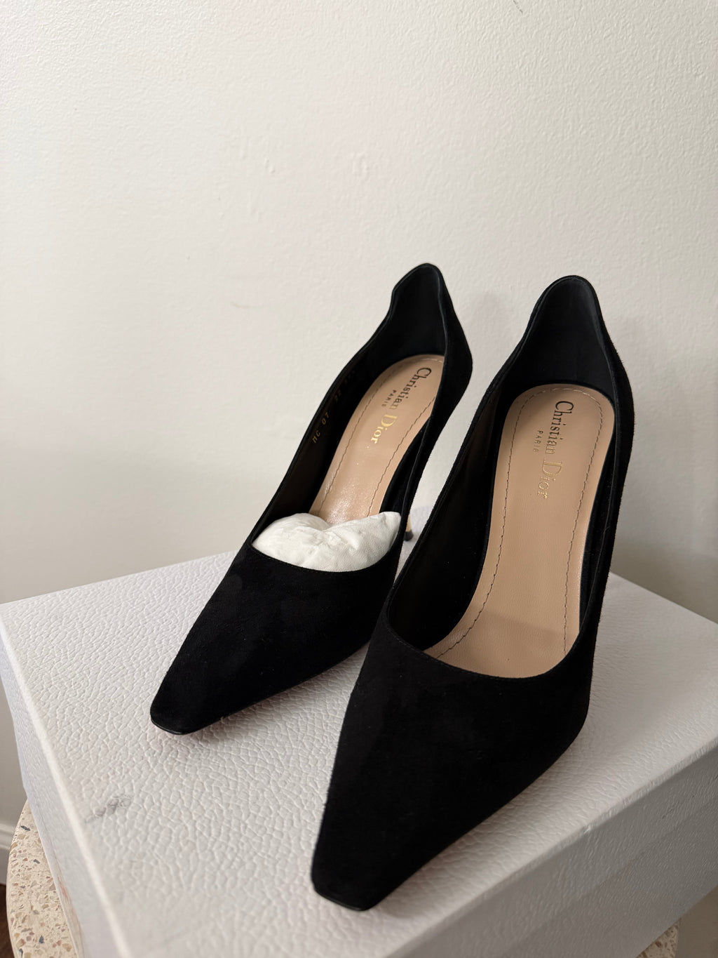 DIOR BLACK SUEDE HEEL