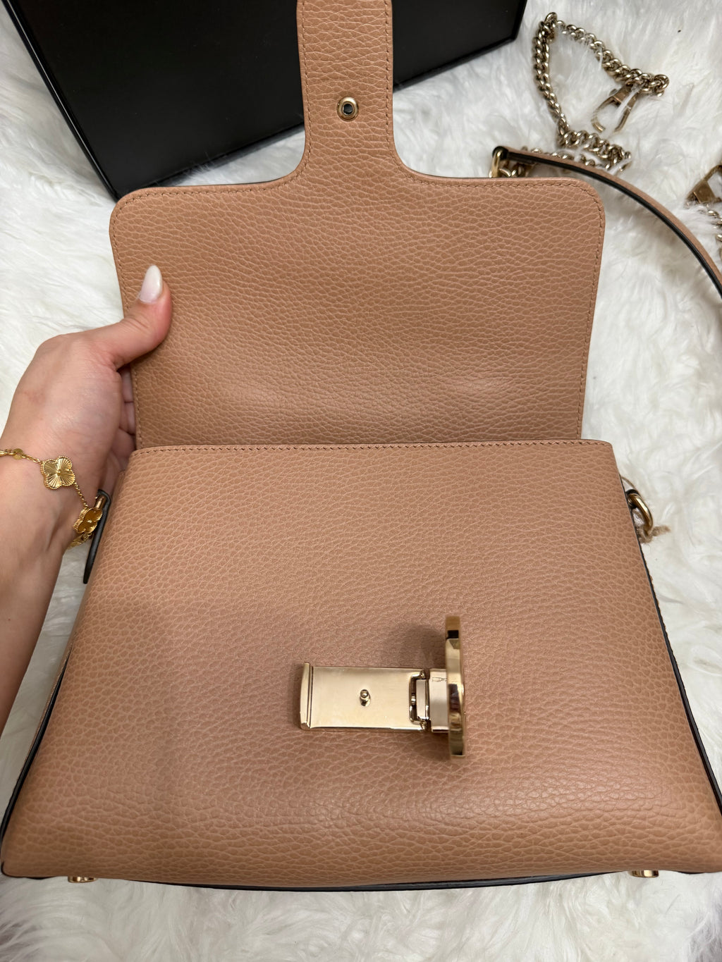 GUCCI TOP HANDLE NUDE BAG