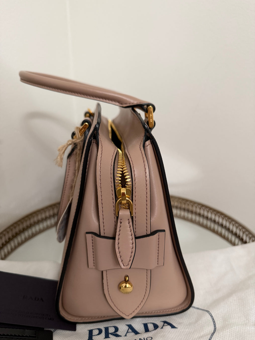 PRADA SAFFIANO SMALL LUX 2WAY HANDBAG