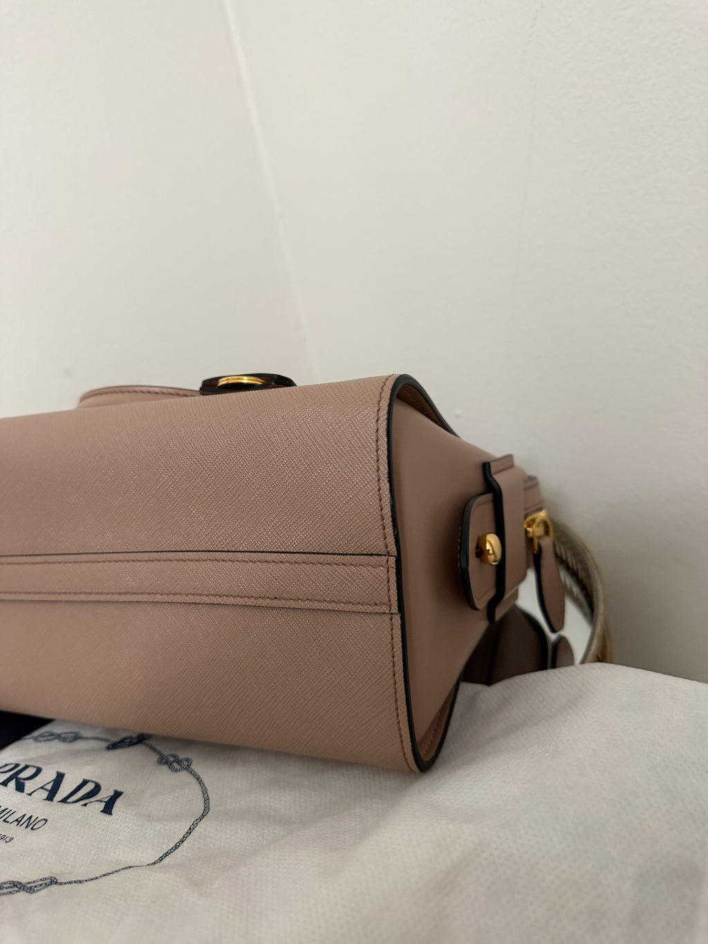 PRADA SAFFIANO SMALL LUX 2WAY HANDBAG