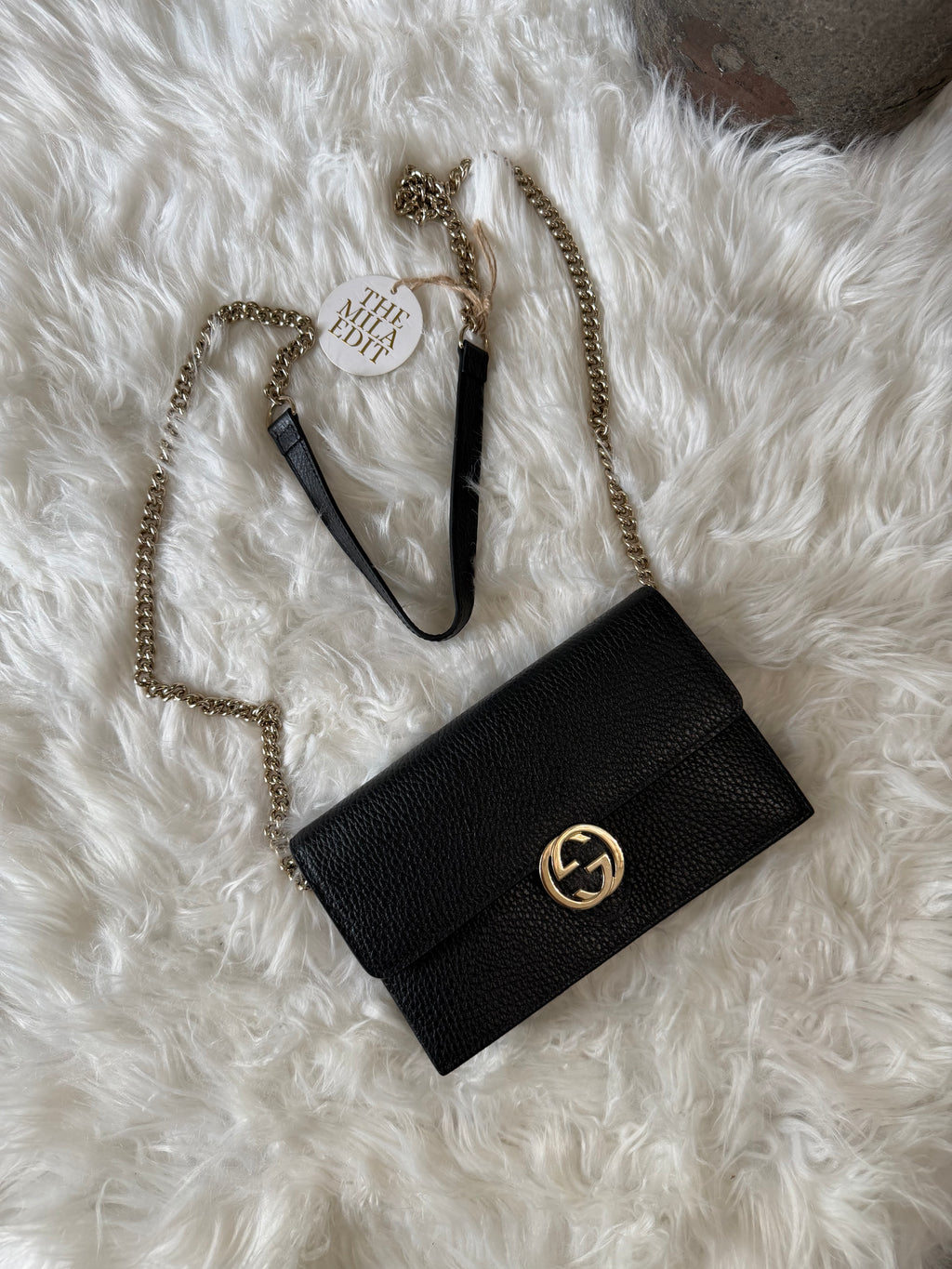 GUCCI INTERLOCKING G WALLET ON CHAIN