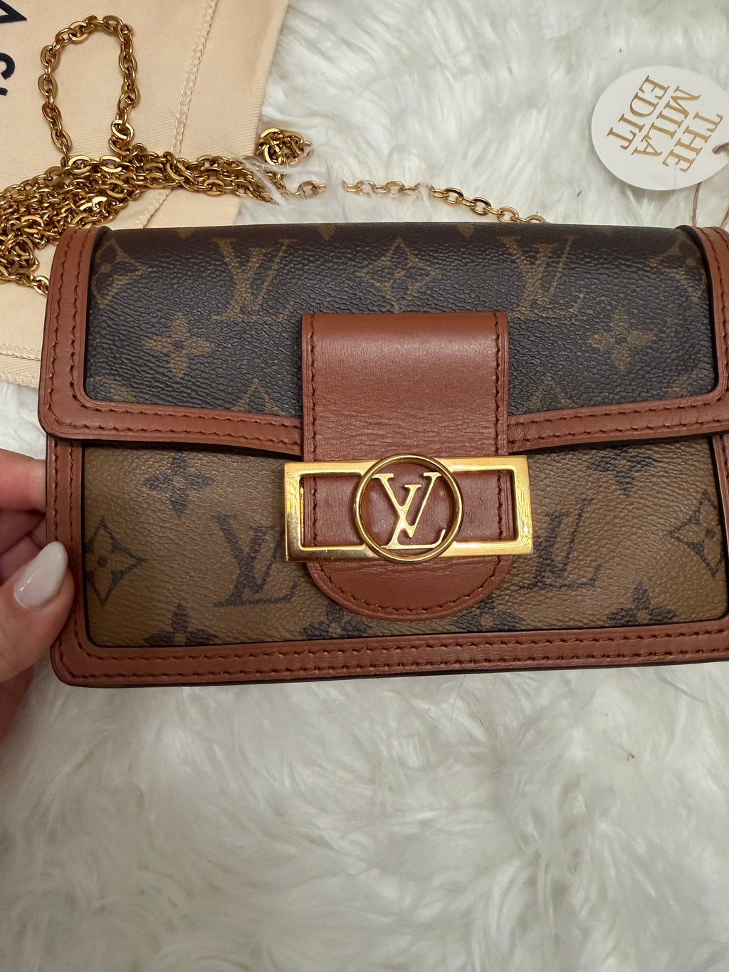 LOUIS VUITTON MONOGRAM DAUPHINE WALLET ON CHAIN