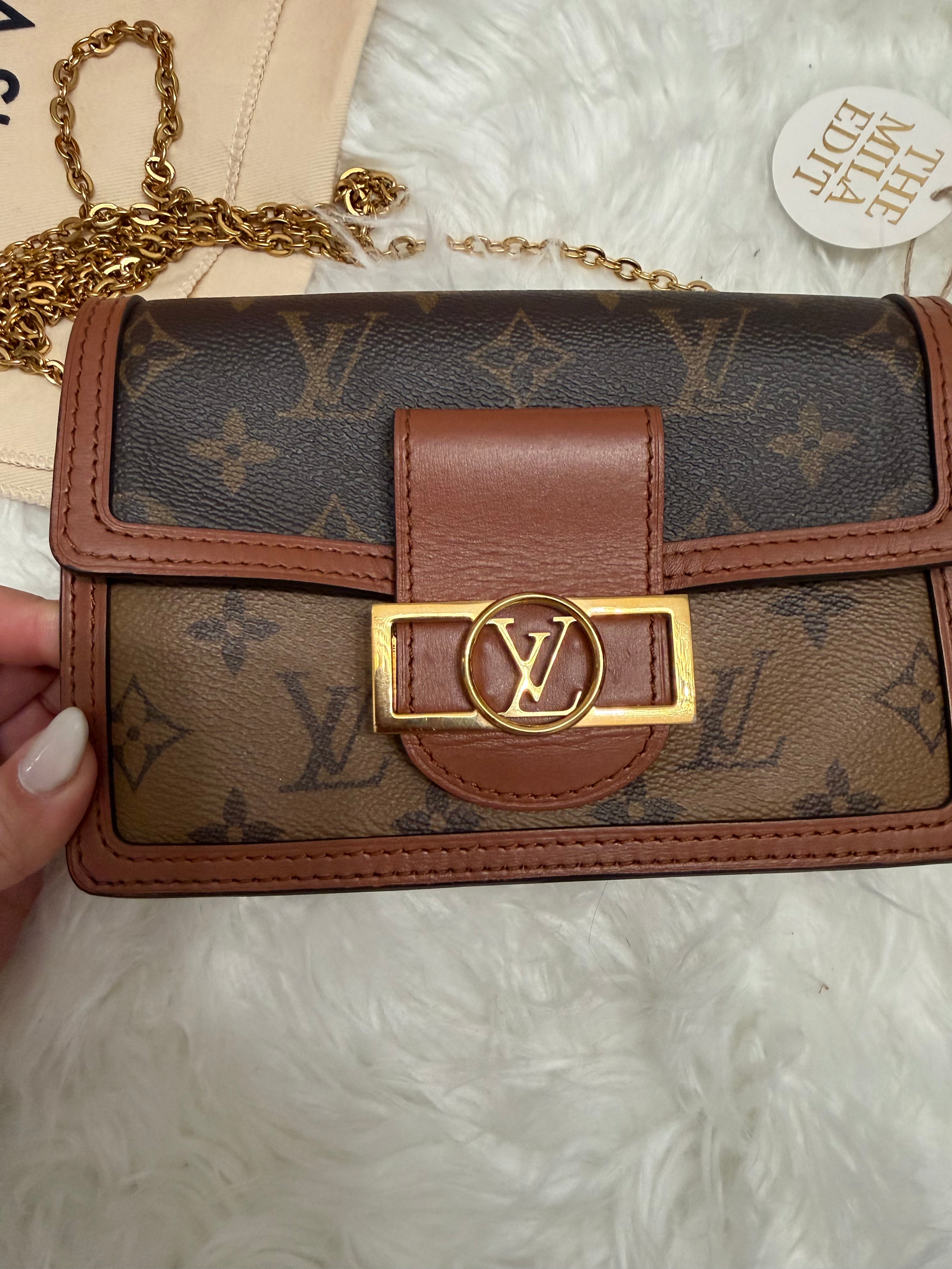 LOUIS VUITTON MONOGRAM DAUPHINE WALLET ON CHAIN