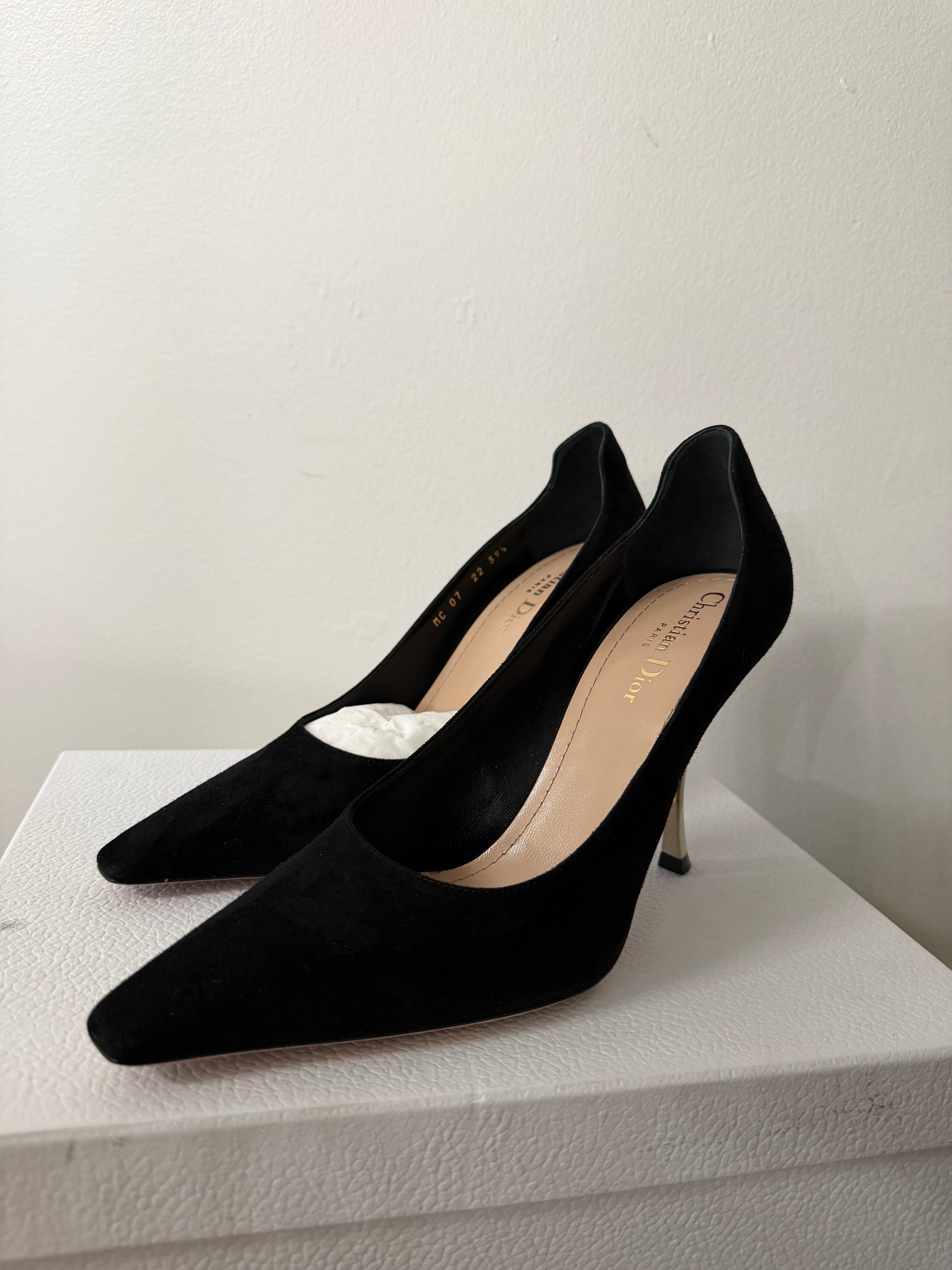DIOR BLACK SUEDE HEEL
