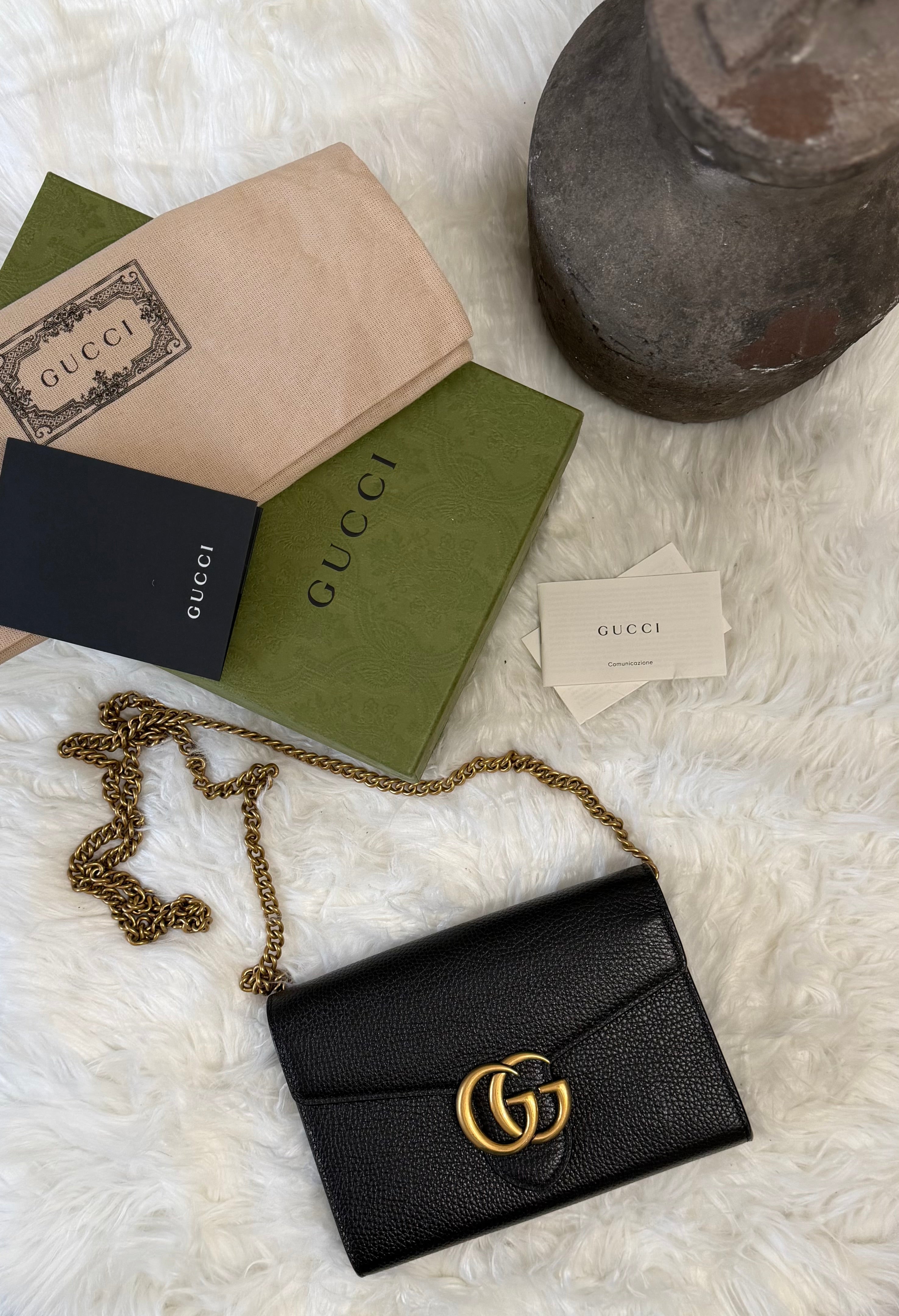 GUCCI MARMONT WALLET ON CHAIN