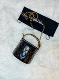 CHANEL LAMBSKIN QUILTED CHAIN TOP HANDLE VANITY