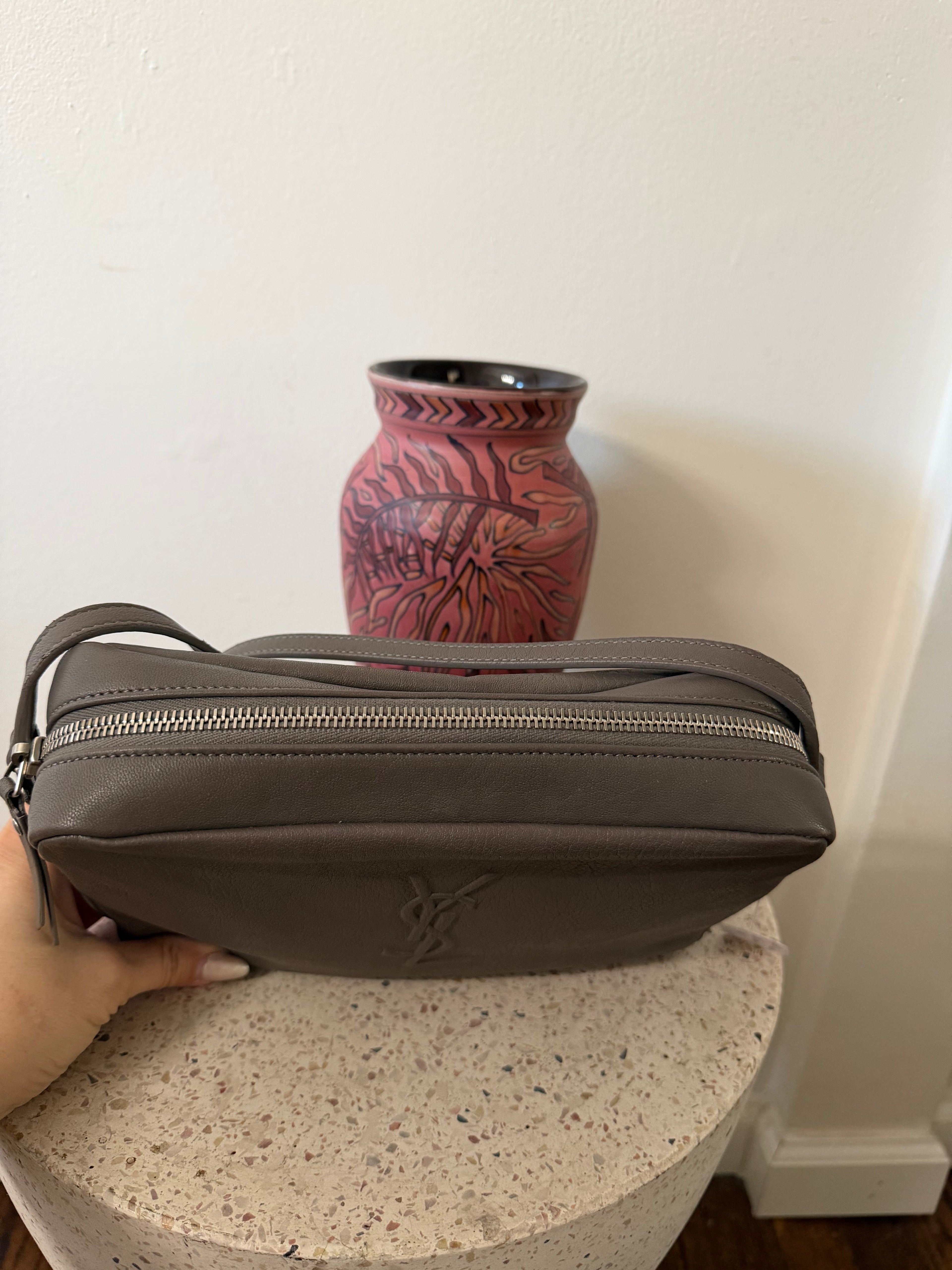 Saint Laurent Lou Camera Bag with Embossed YSL Logo