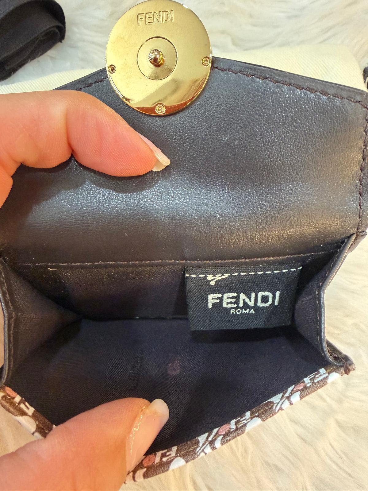 FENDI MICRO TRIFOLD SMALL WALLET