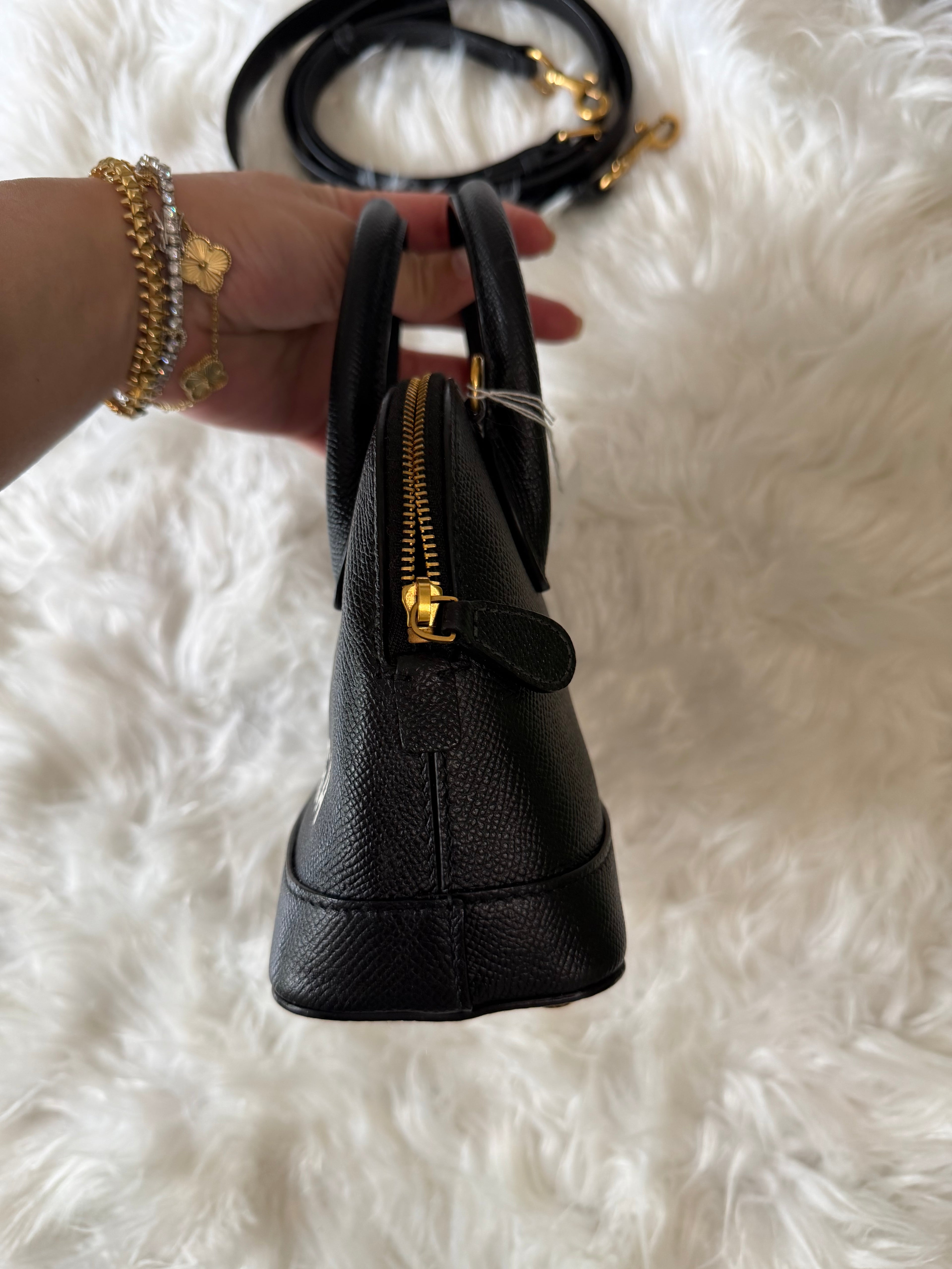 BALENCIAGA SIGNATURE GRAINED VILLE TOP HANDLE