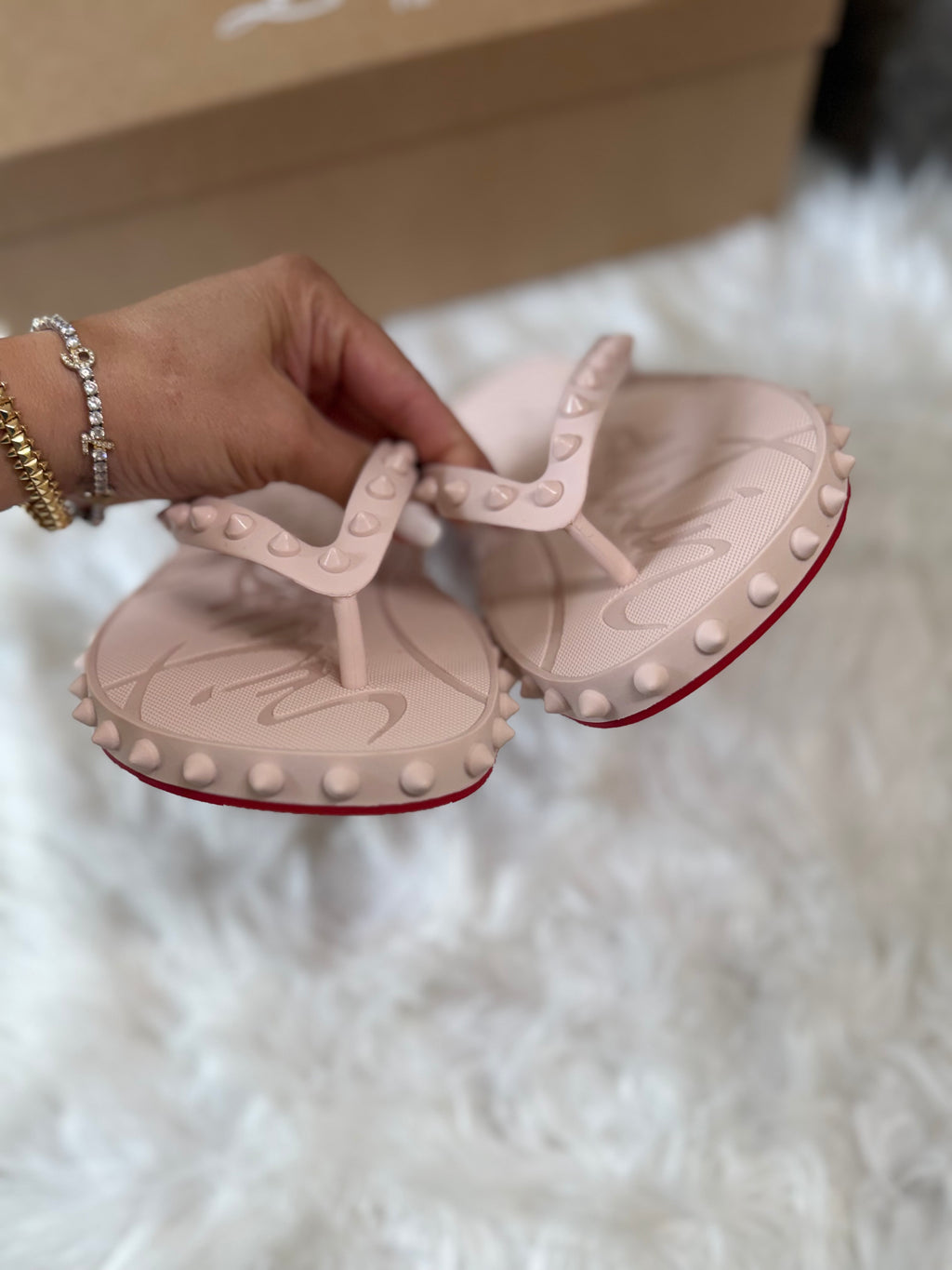 CHRISTIAN LOUBOUTIN SUPER LOUBY FLIP-FLOPS