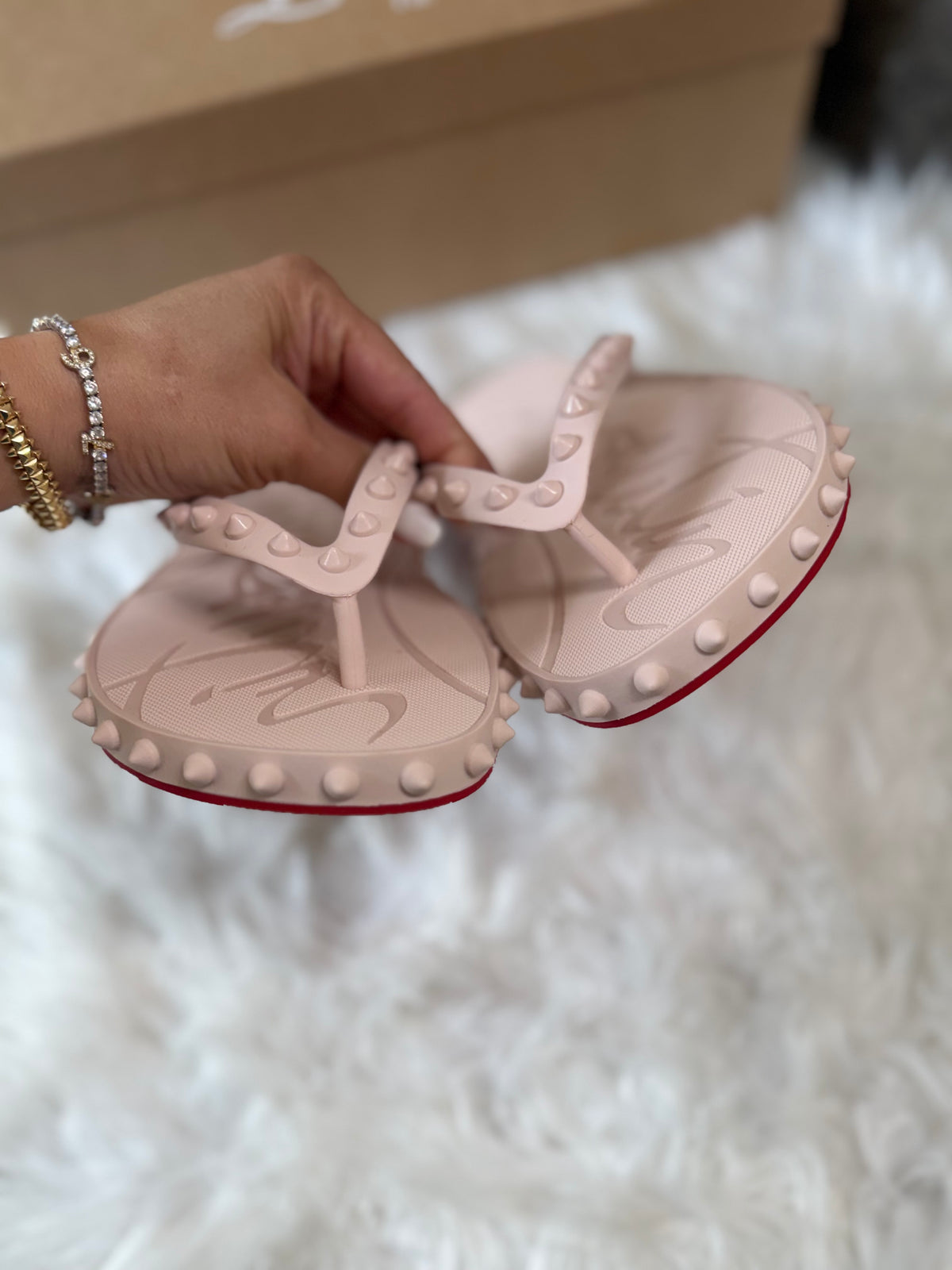 CHRISTIAN LOUBOUTIN SUPER LOUBY FLIP-FLOPS