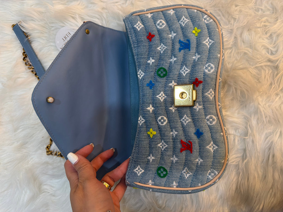 LOUIS VUITTON DENIM NEW WAVE EMBROIDERED MULTICOLOR