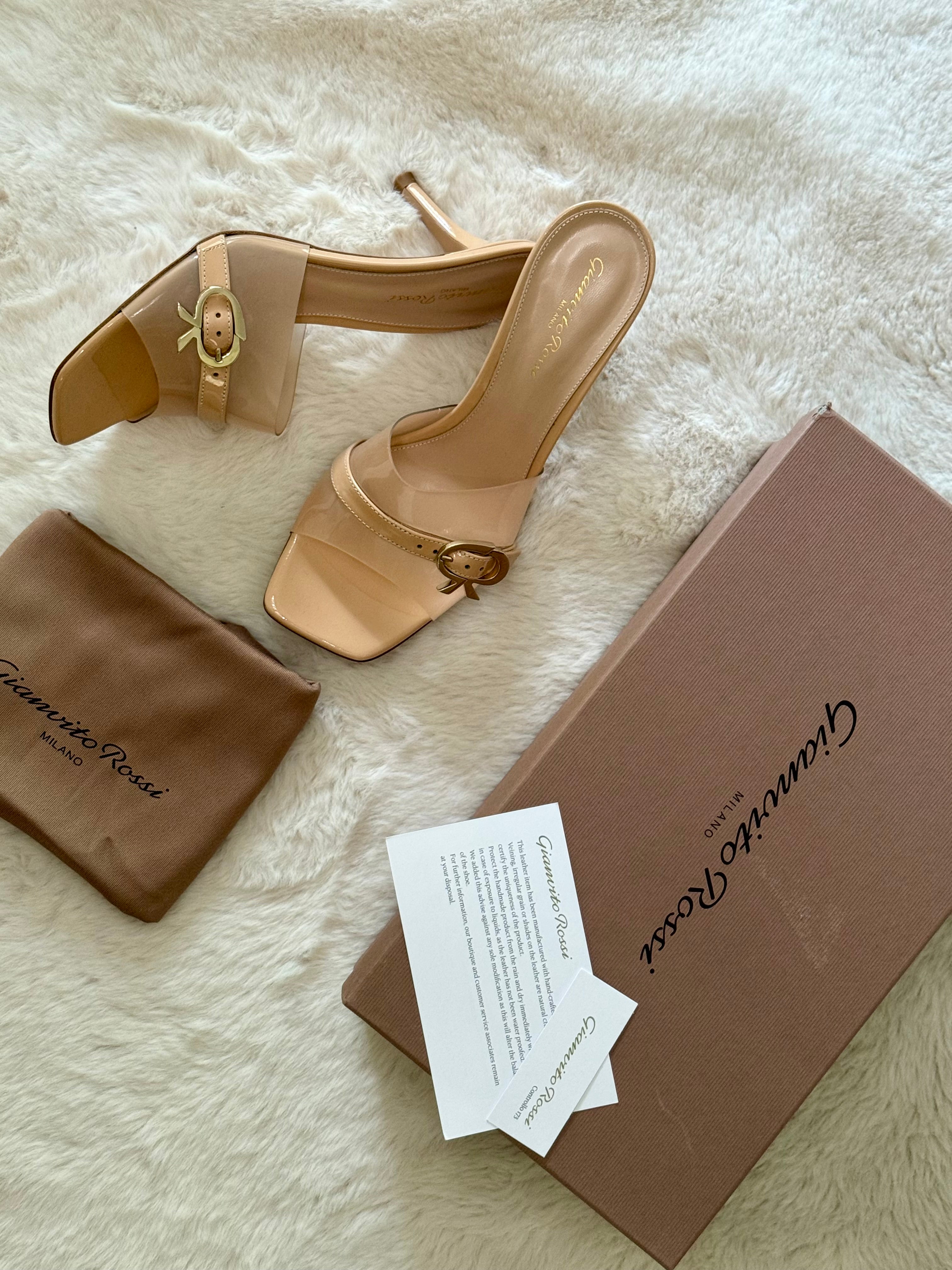 GIANVITO ROSSI BUCKLE SLIP-ON SANDALS