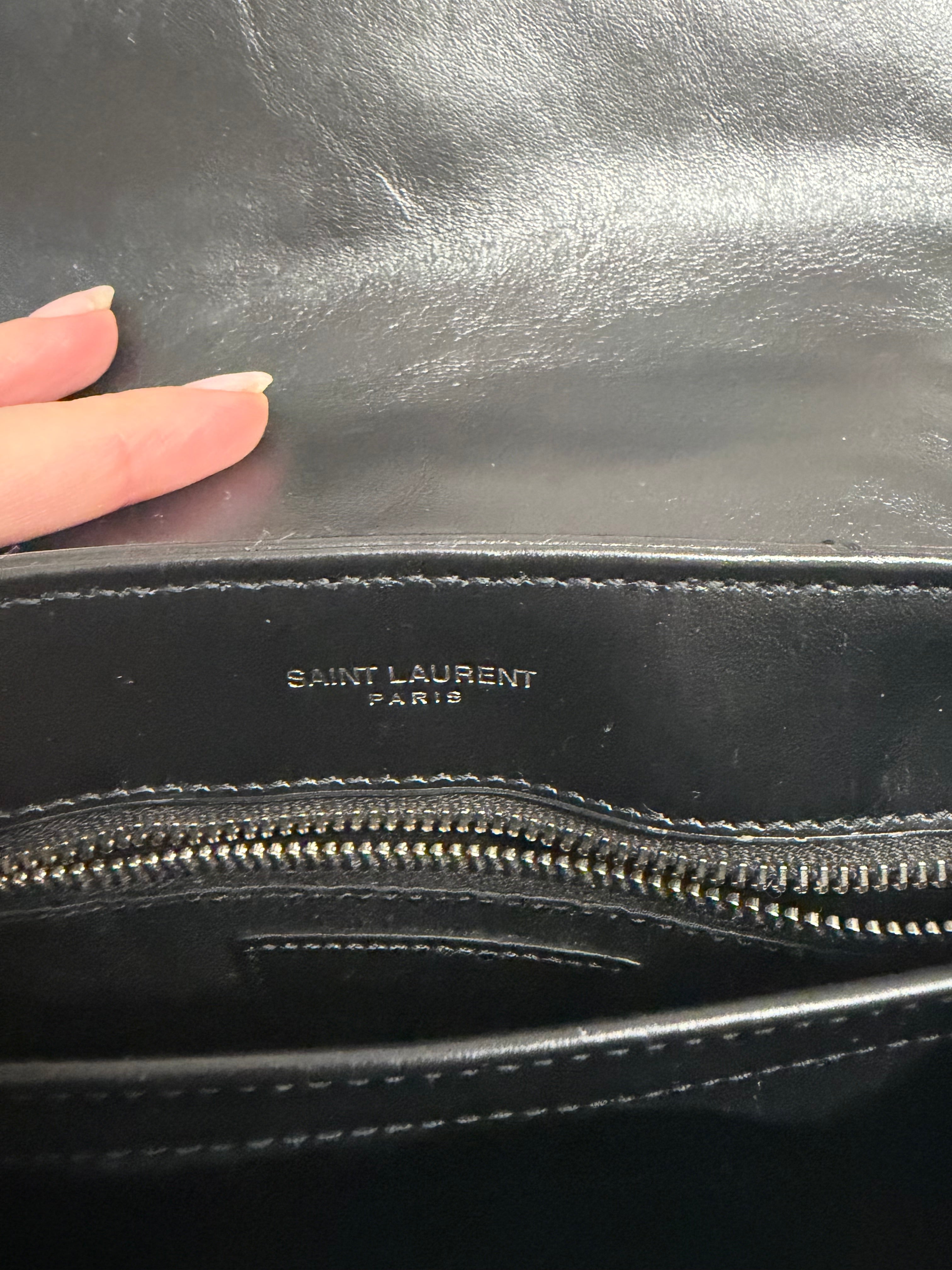 SAINT LAURENT Toy Loulou Calfskin Y Quilted Monogram Crossbody Bag