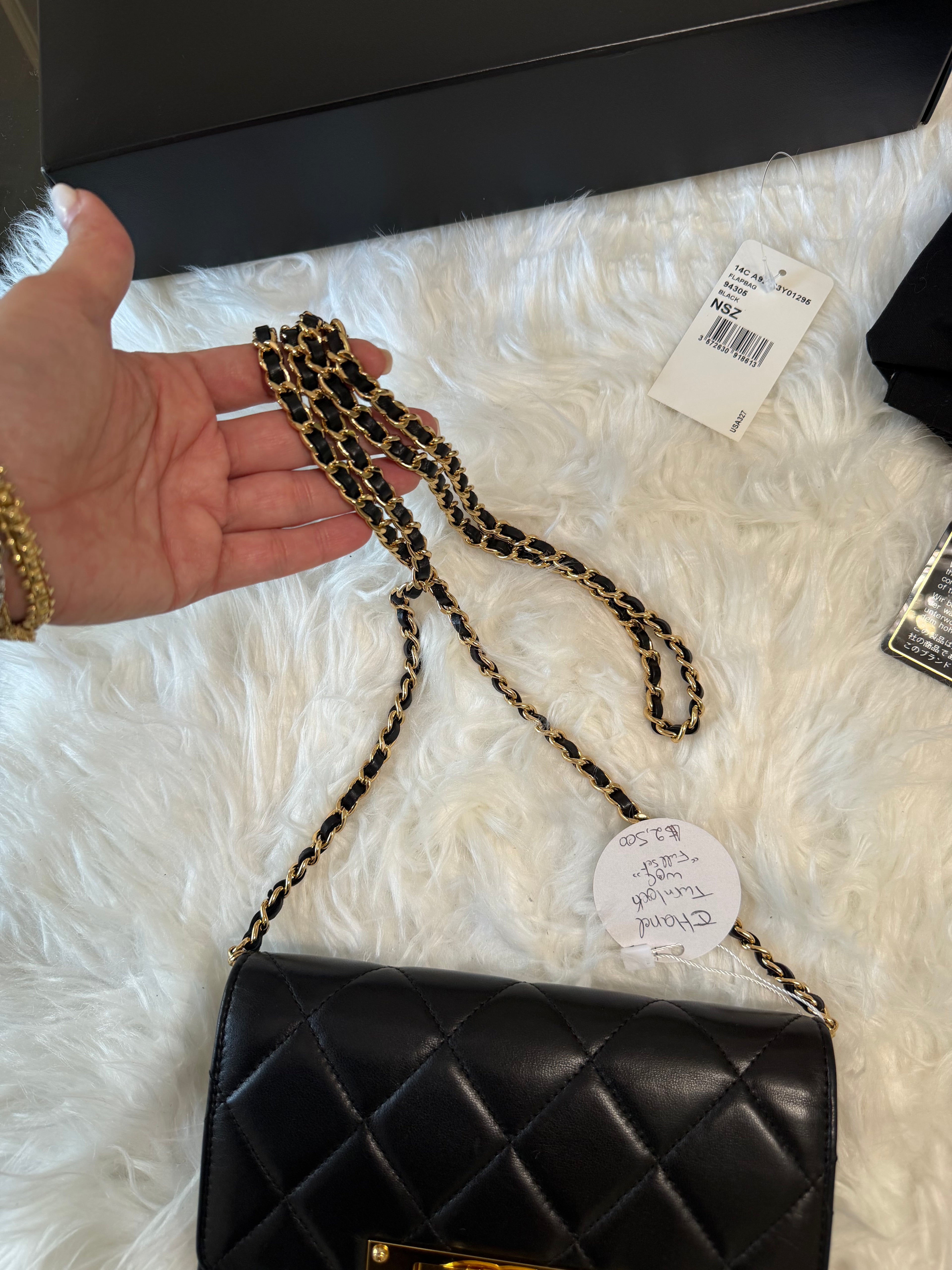 CHANEL QUILTED GOLD TURNLOCK LAMBSKIN WOC