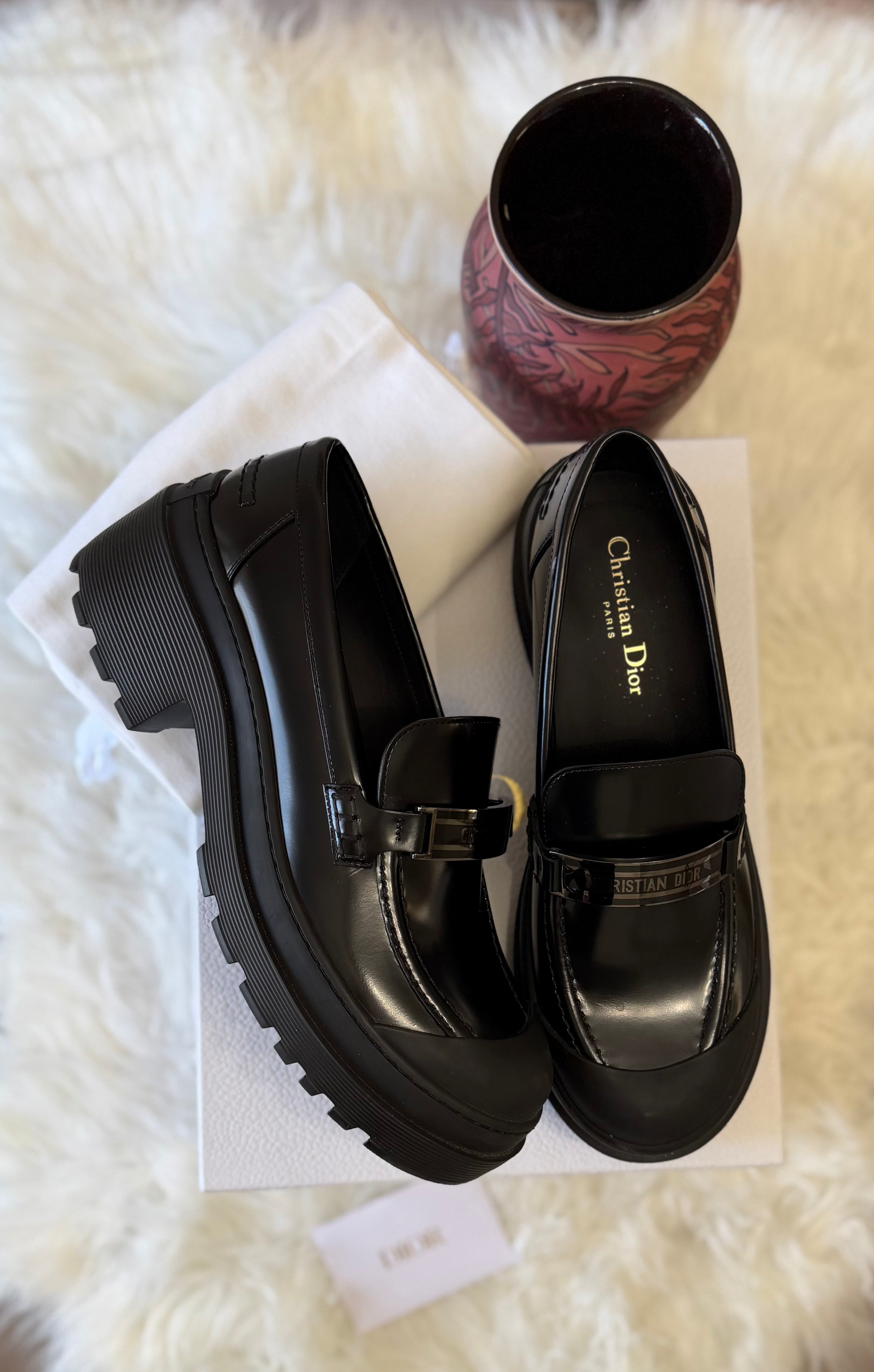 Christian Dior CalfSkin Code Lug Platform Loafer