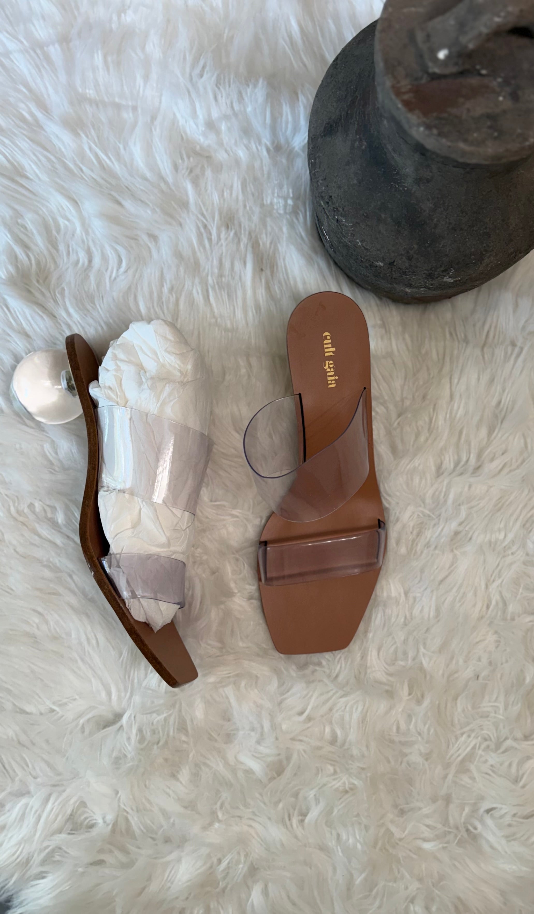 CULT GAIA CLEAR NHU SANDALS