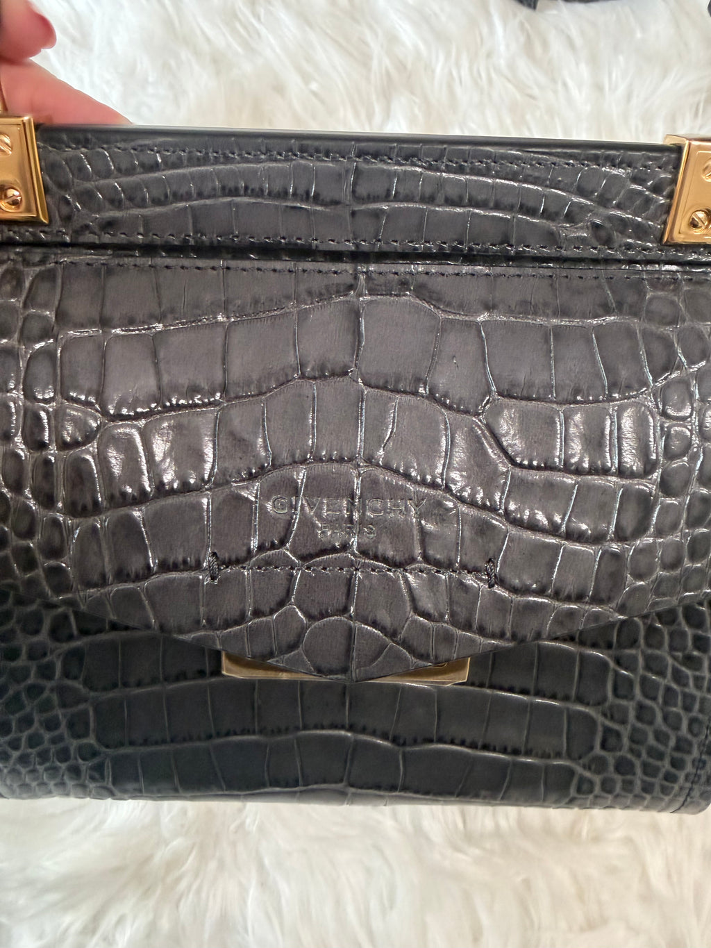Authentic New GIVENCHY EDEN MINI CROC Embossed BAG