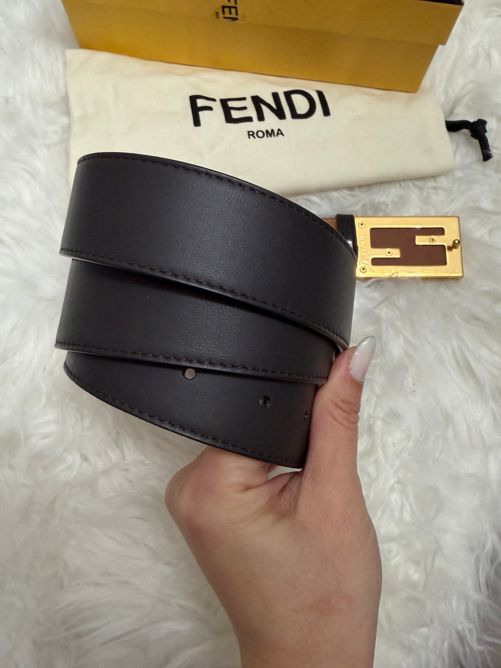 Fendi Classic belt with embossed buckle