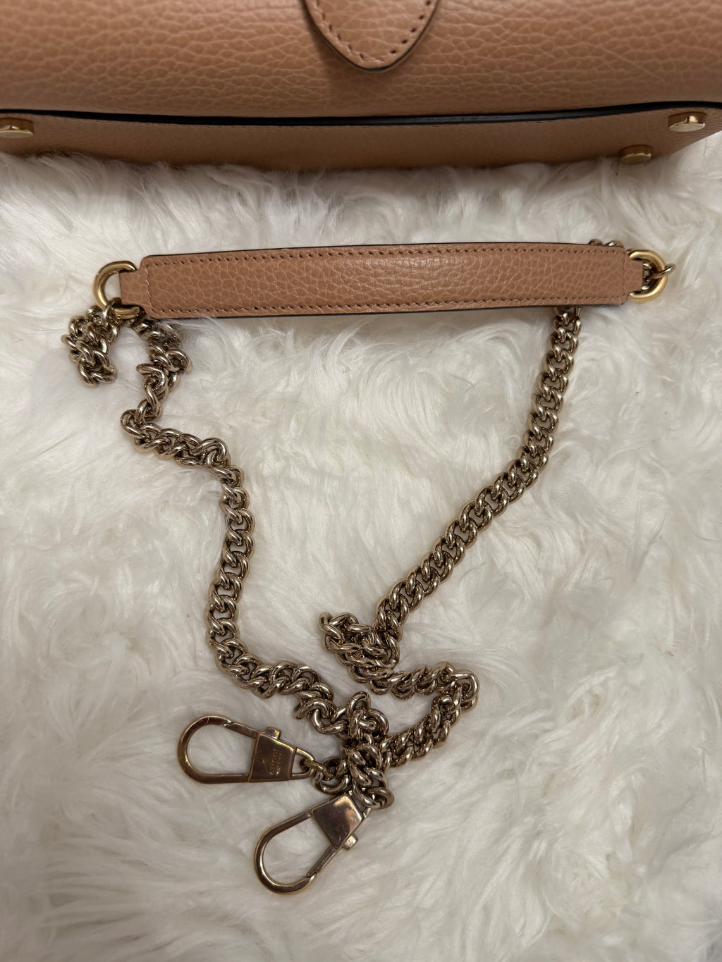 GUCCI TOP HANDLE NUDE BAG