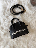 BALENCIAGA SIGNATURE GRAINED VILLE TOP HANDLE