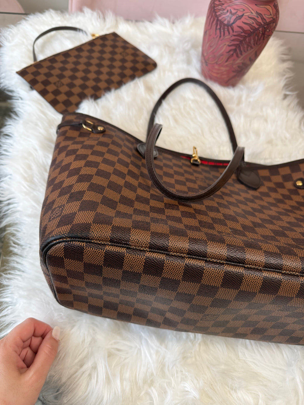 LOUIS VUITTON NEFERFUL DAMIER EBENE MM TOTE