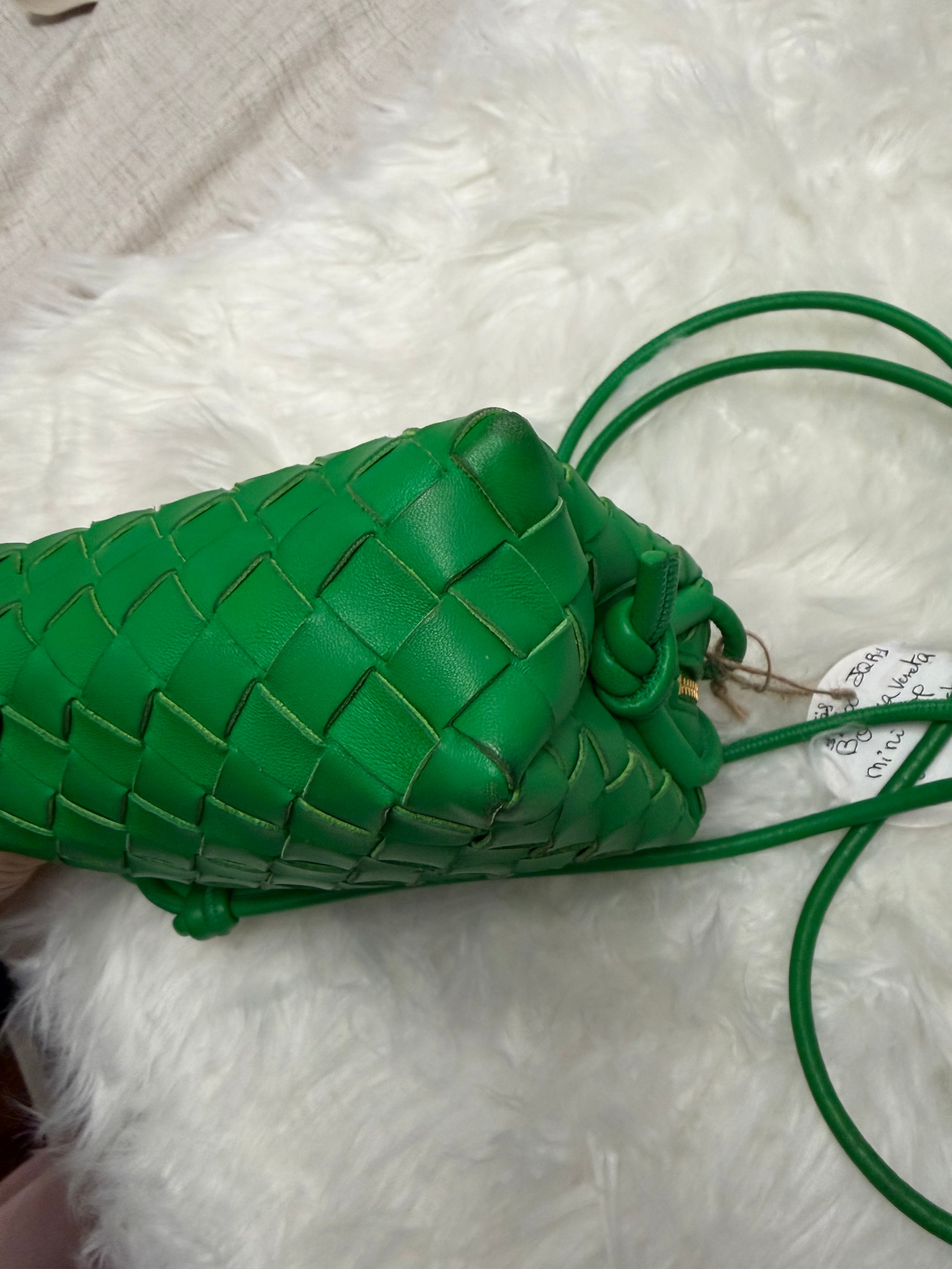 Bottega Veneta MINI LOOP INTRECCIATO LEATHER CROSSBODY