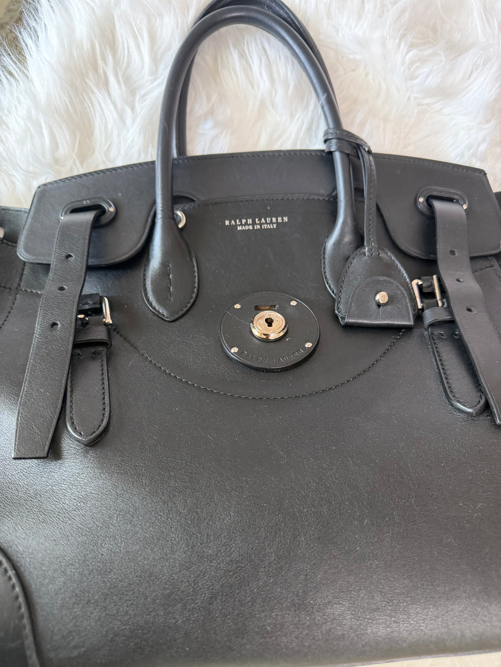 RALPH LAUREN COLLECTION RICKY 33 LEATHER BAG