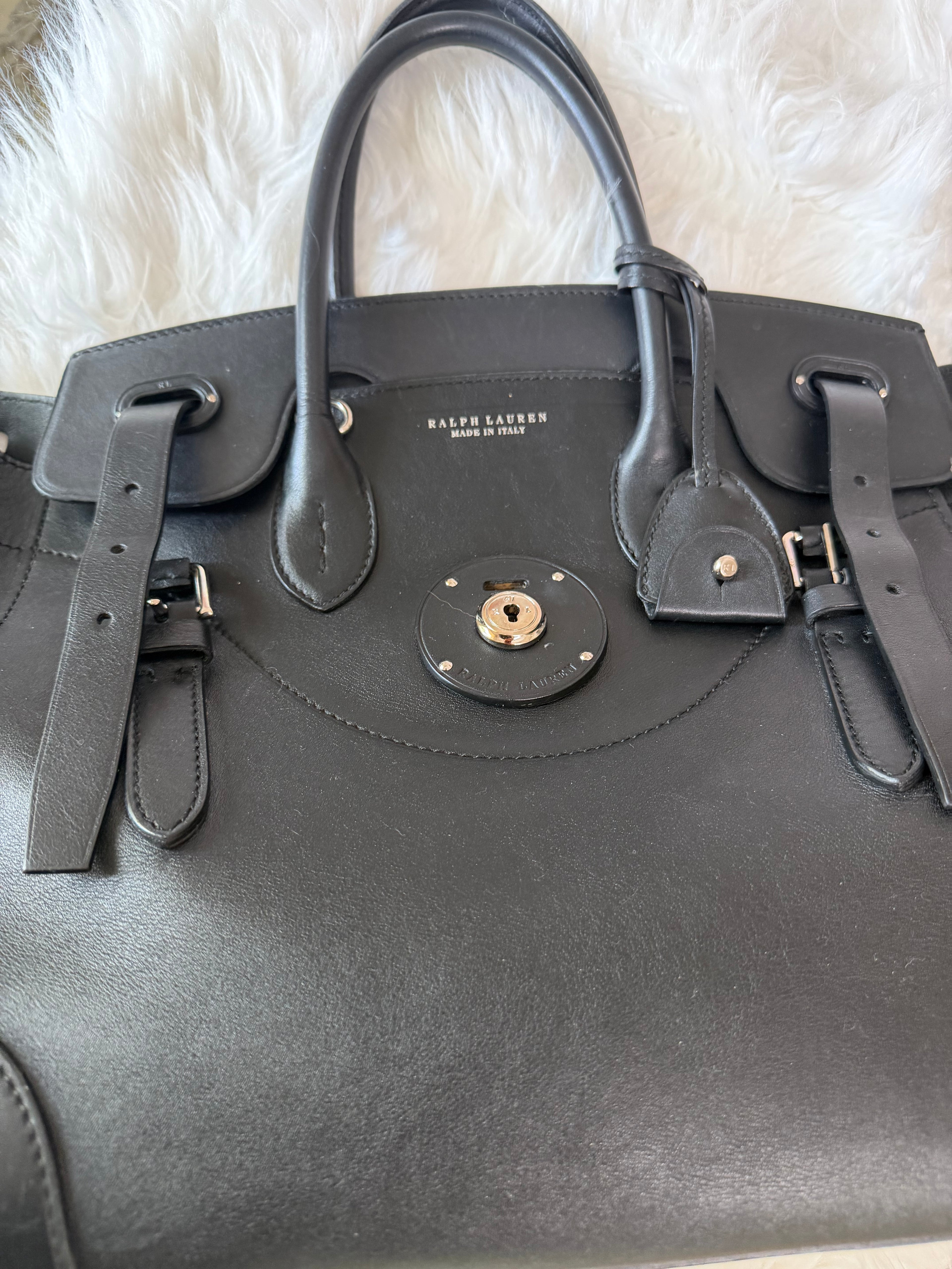 RALPH LAUREN COLLECTION RICKY 33 LEATHER BAG
