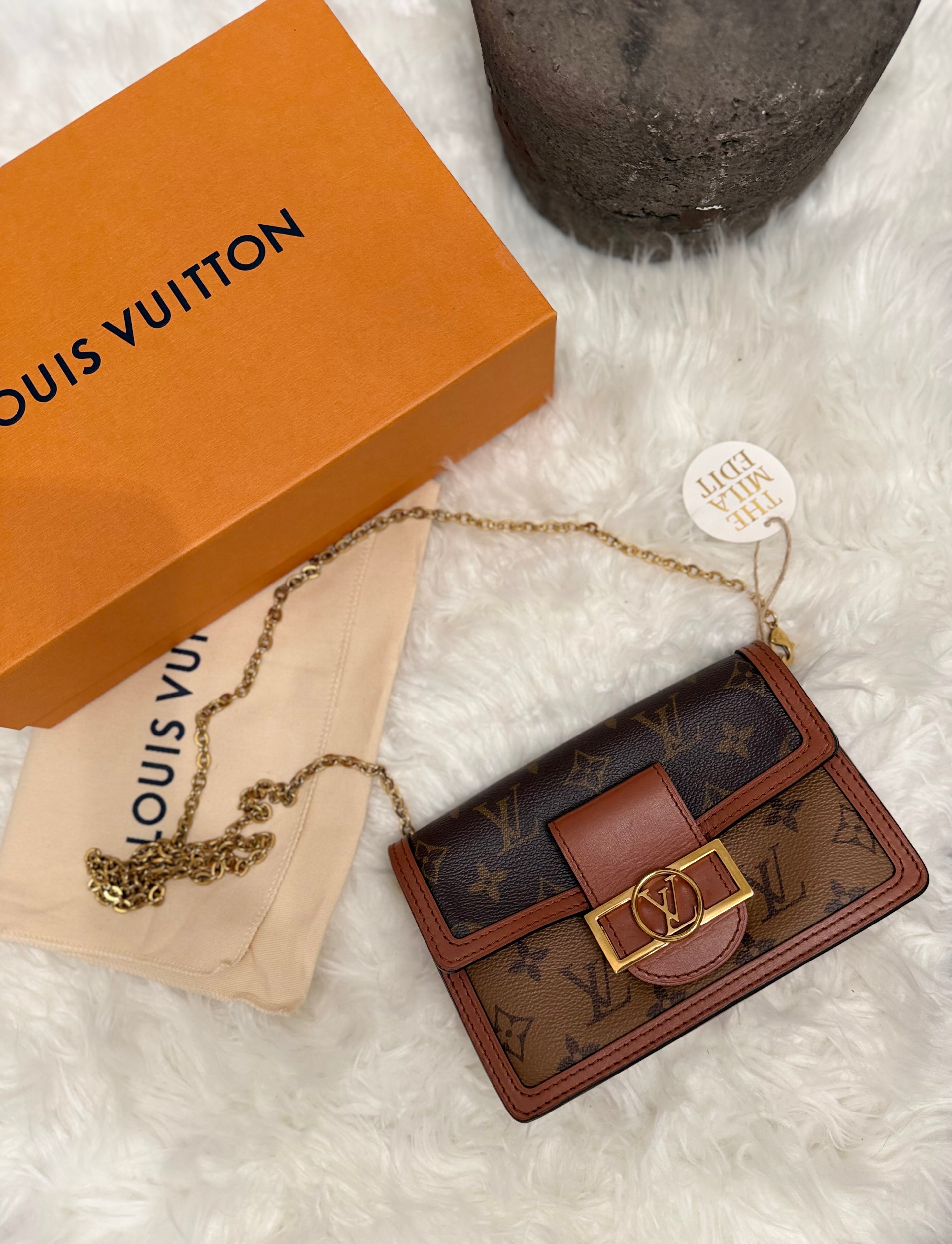 LOUIS VUITTON MONOGRAM DAUPHINE WALLET ON CHAIN