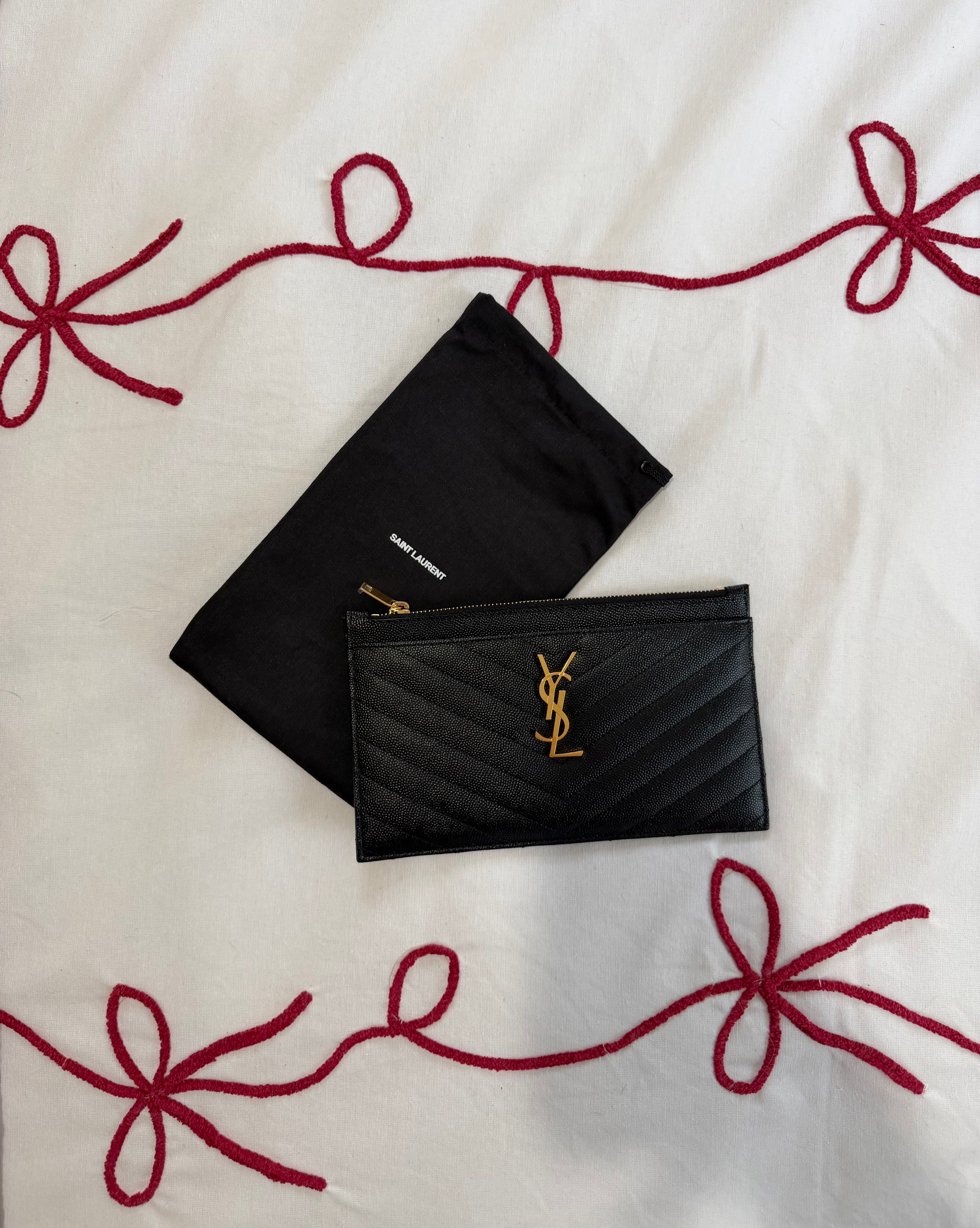 SAINT LAURENT POUCH YSL CHEVRON