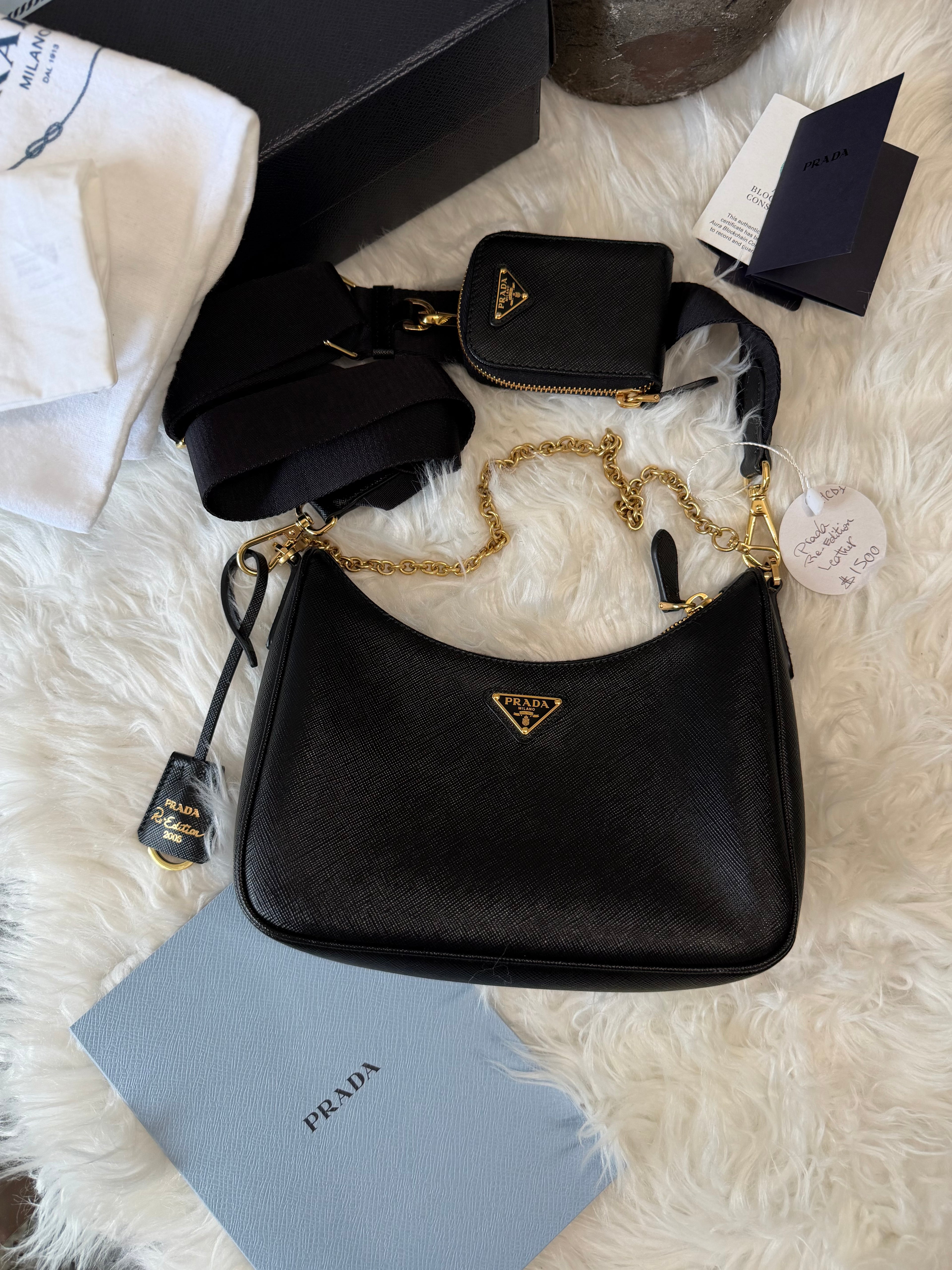 PRADA RE-EDITION SAFFIANO LEATHER BAG