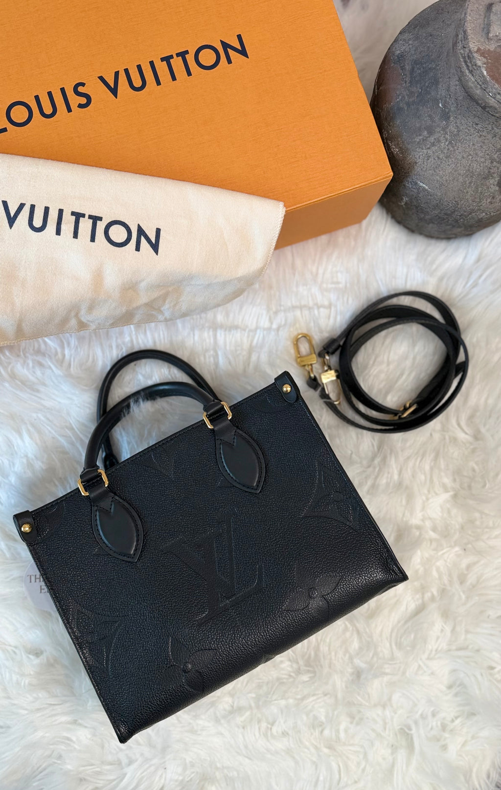 LOUIS VUITTON ON THE GO PM BLACK MONOGRAM EMPRONTE