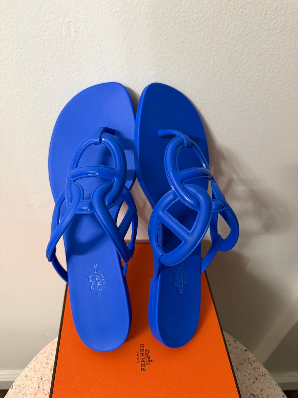 HERMES RUBBER EGERIE SLIDES