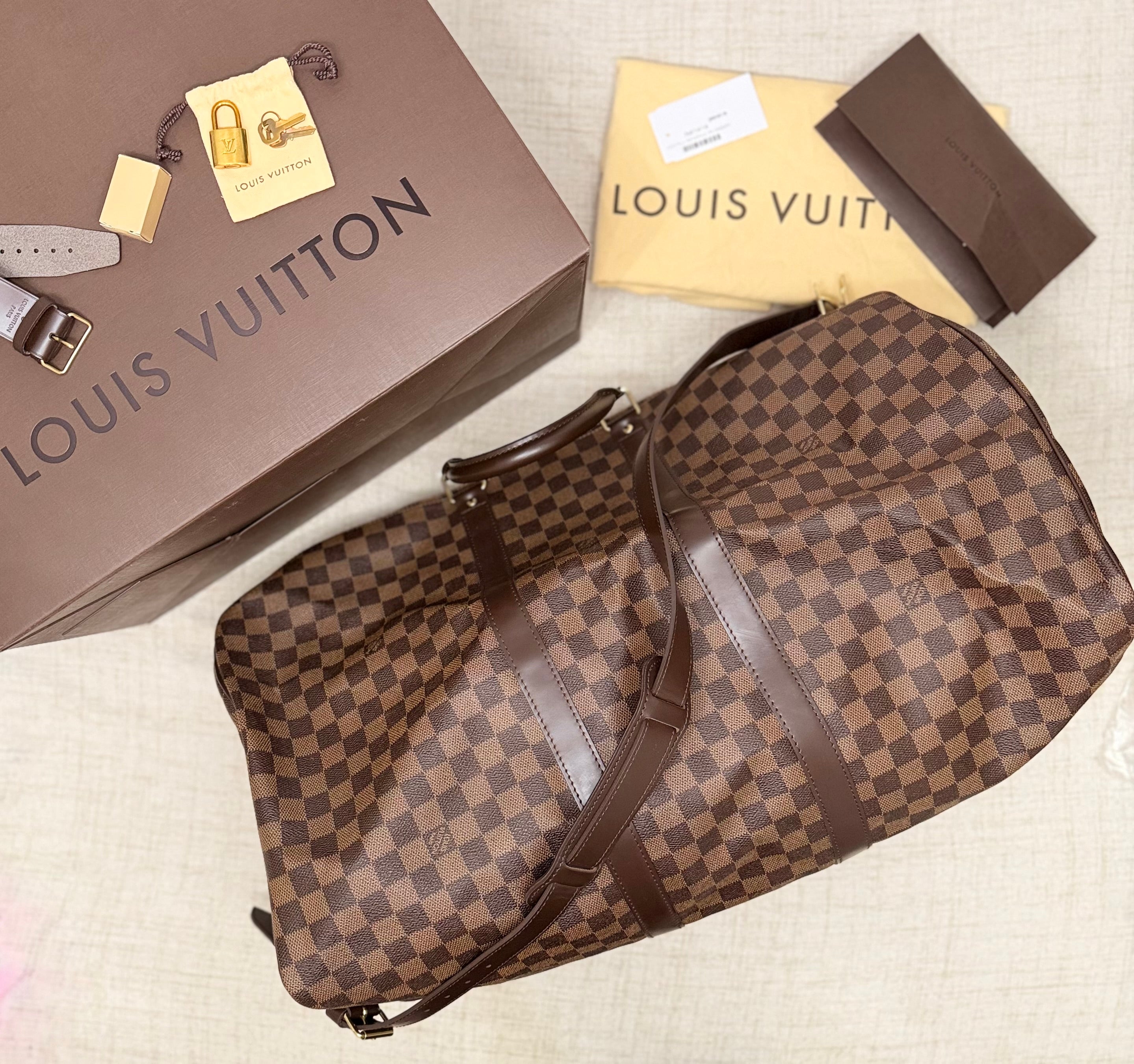 LOUIS VUITTON DAMIER EBENE SPEEDY 55