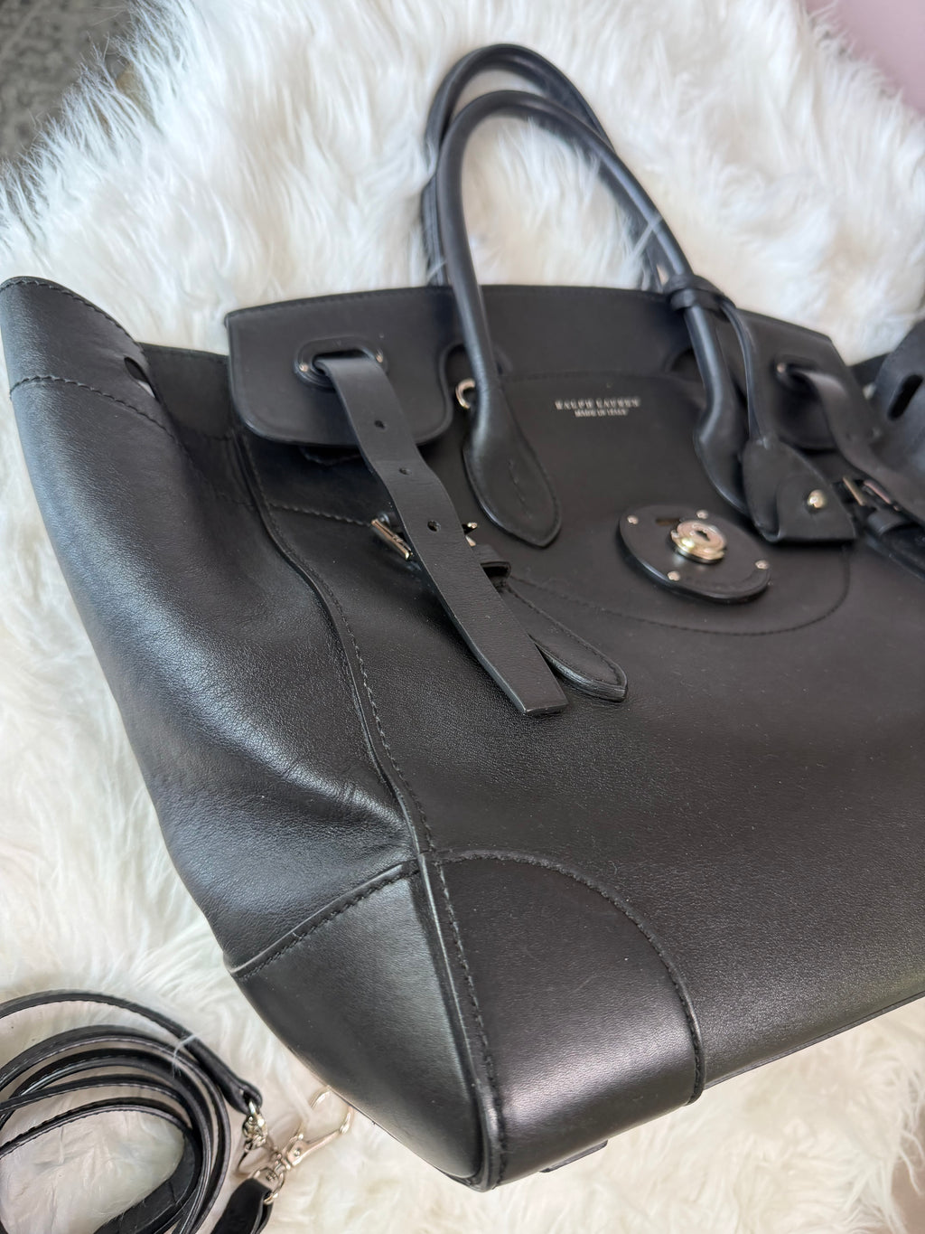 RALPH LAUREN COLLECTION RICKY 33 LEATHER BAG