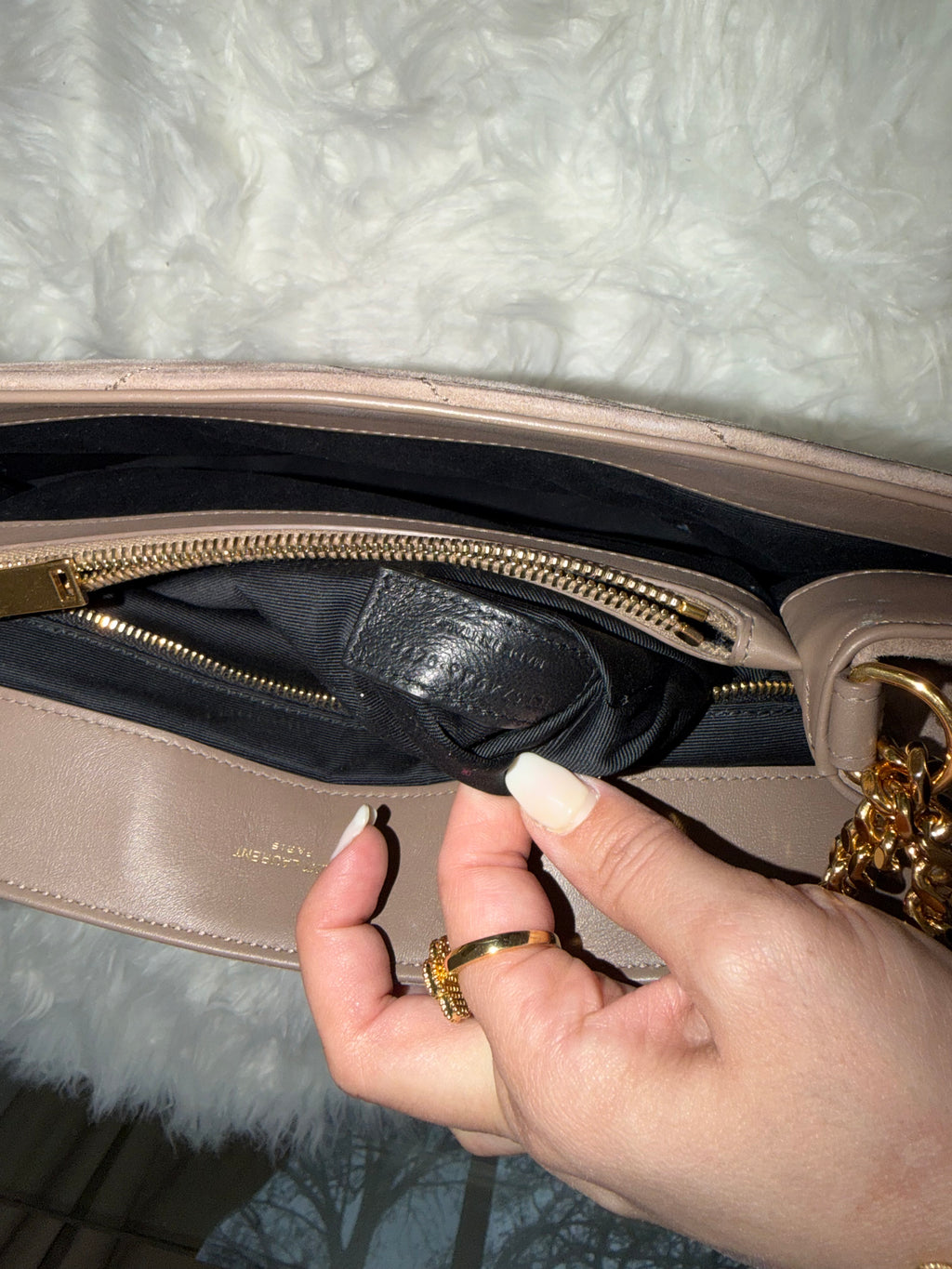 SAINT LAURENT LOULOU QUILTED SUEDE MEDIUM ENVELOPE BAG