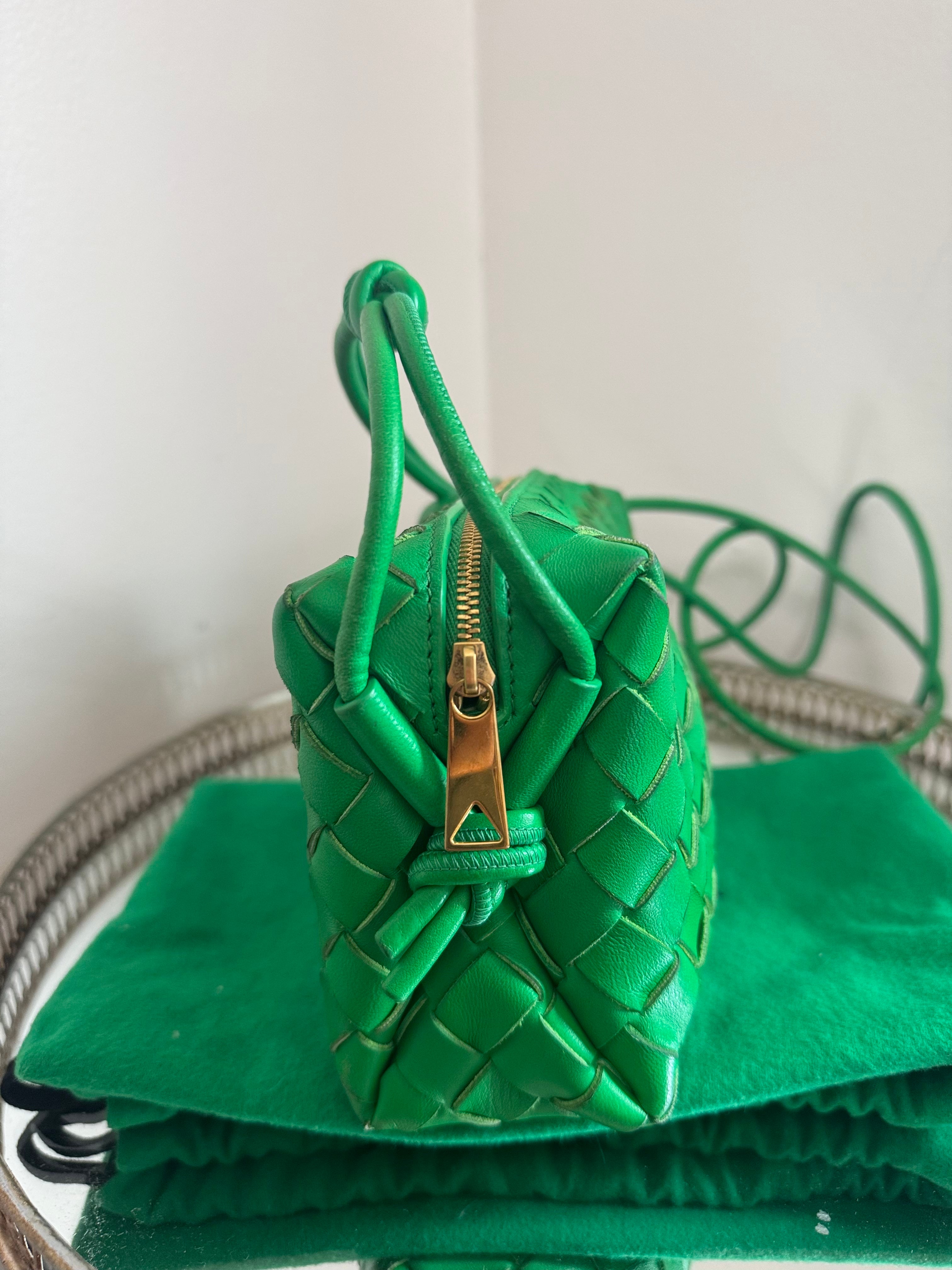 Bottega Veneta MINI LOOP INTRECCIATO LEATHER CROSSBODY