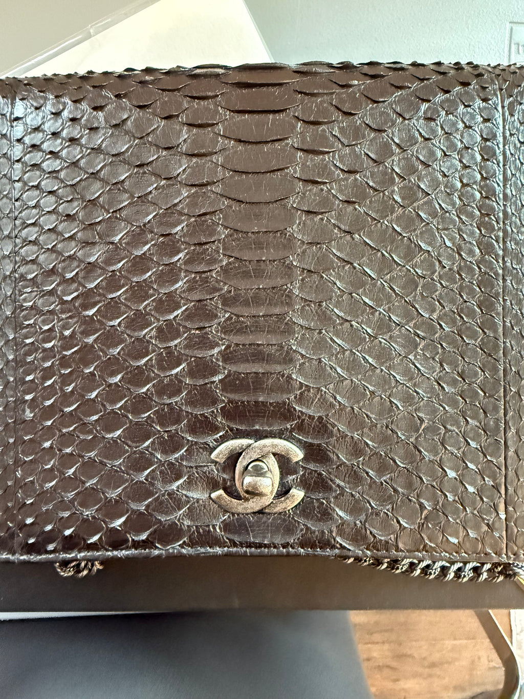Chanel Python (Exotic) shoulder bag