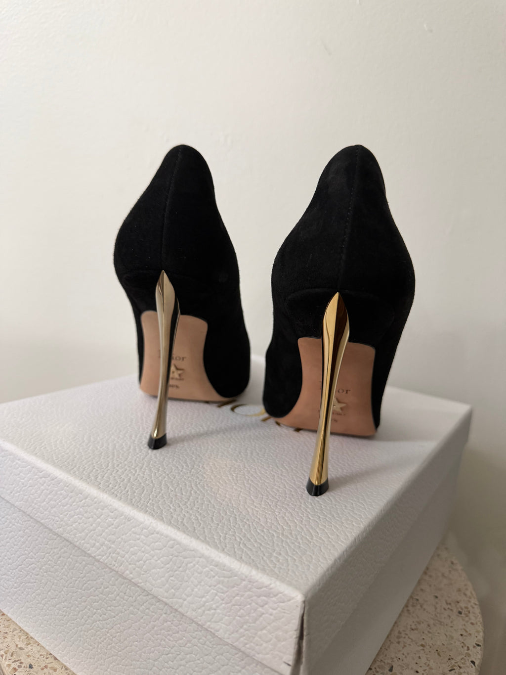 DIOR BLACK SUEDE HEEL