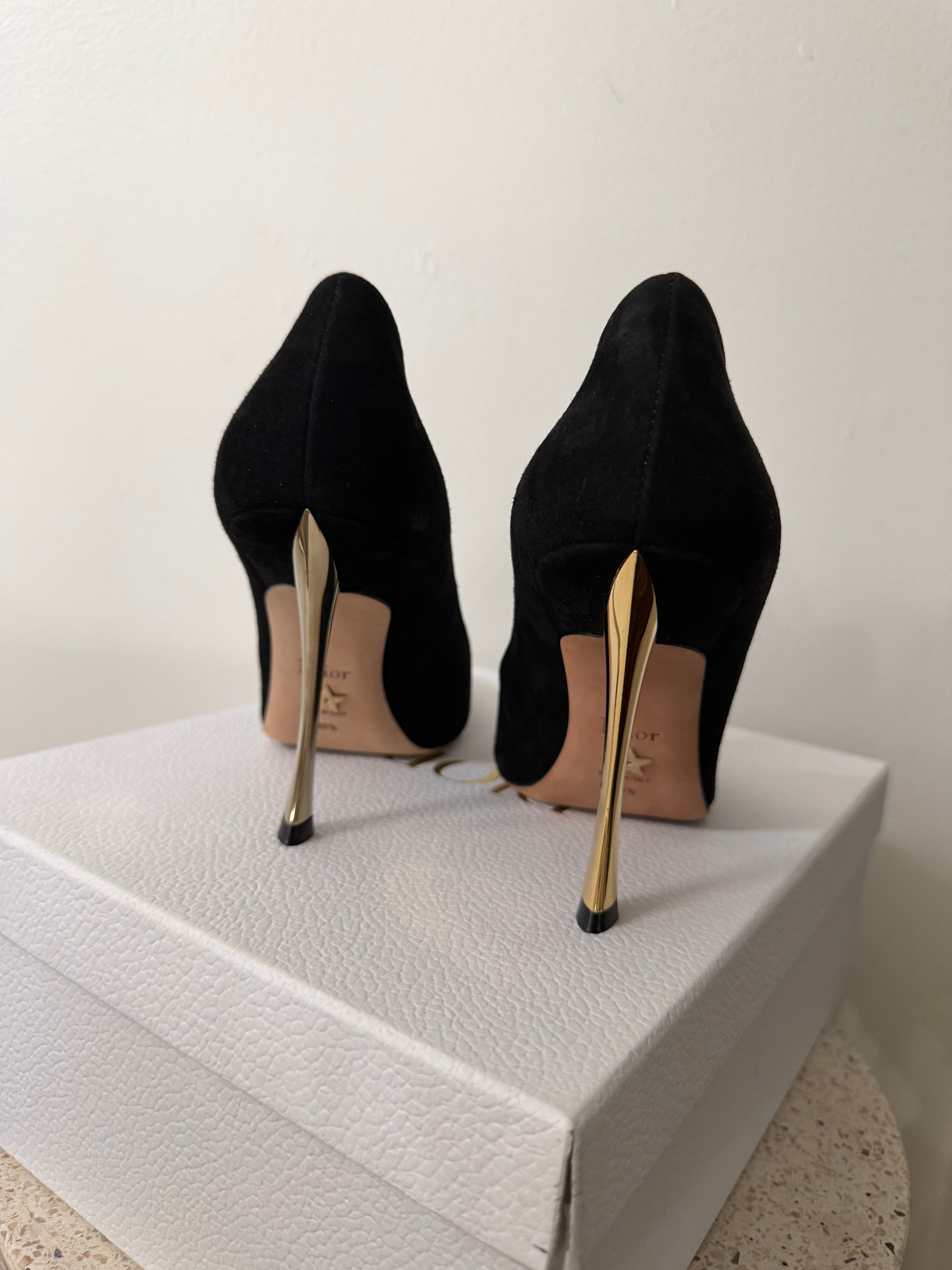 DIOR BLACK SUEDE HEEL