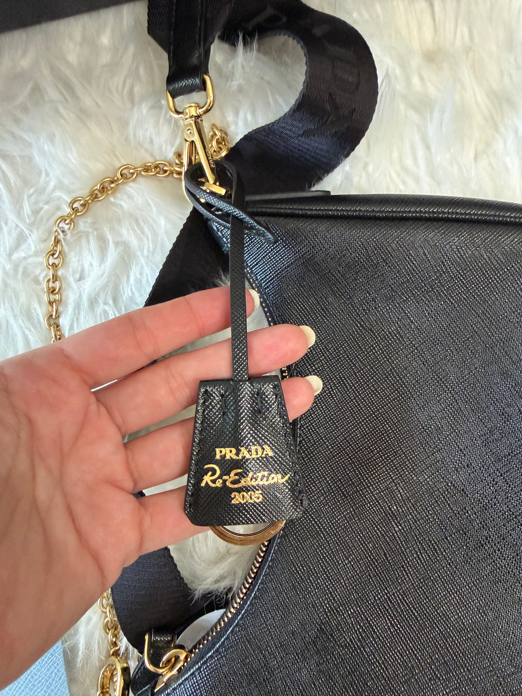 PRADA RE-EDITION SAFFIANO LEATHER BAG