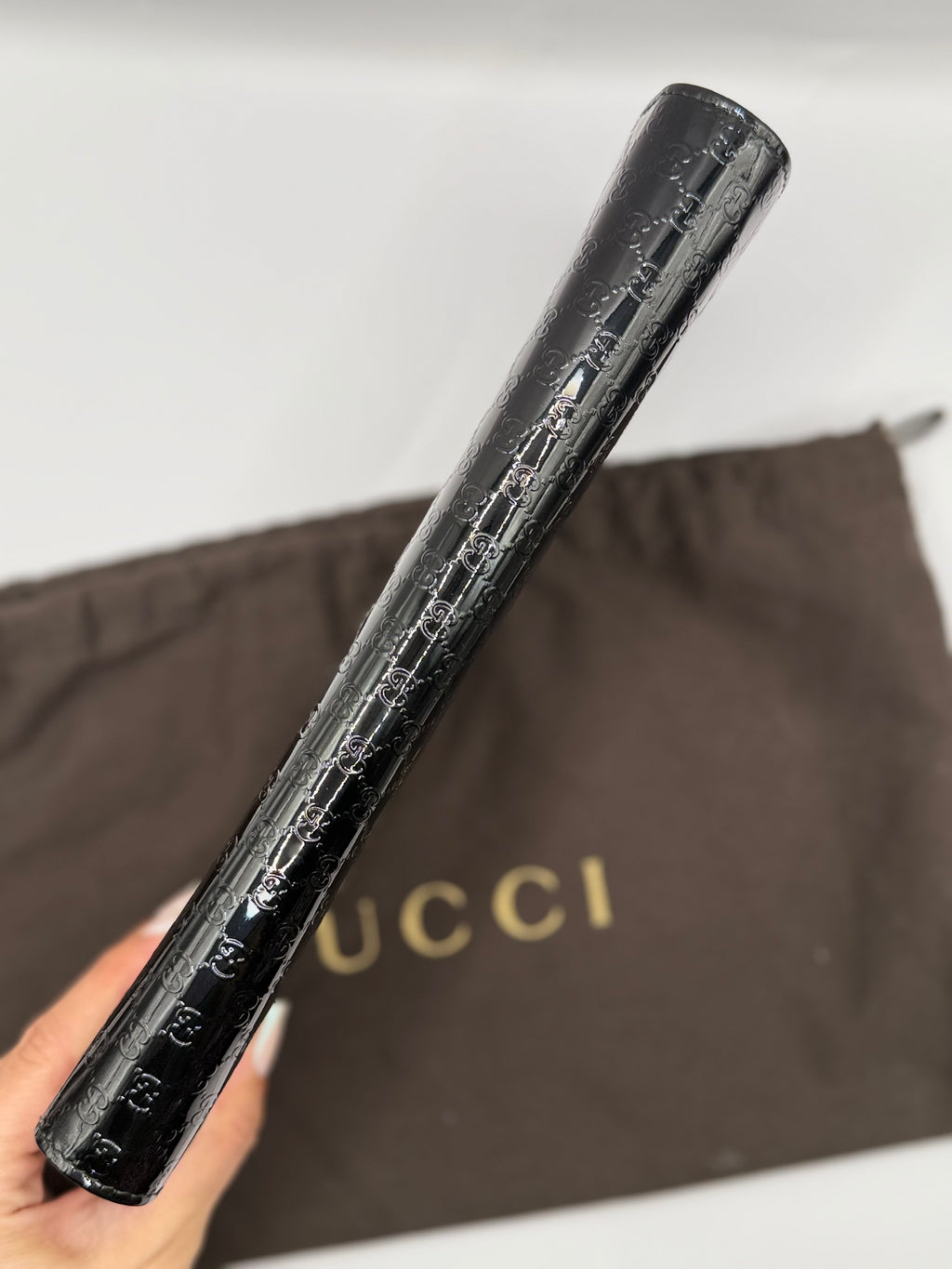 Gucci Microguccissima Broadway Patent Clutch
