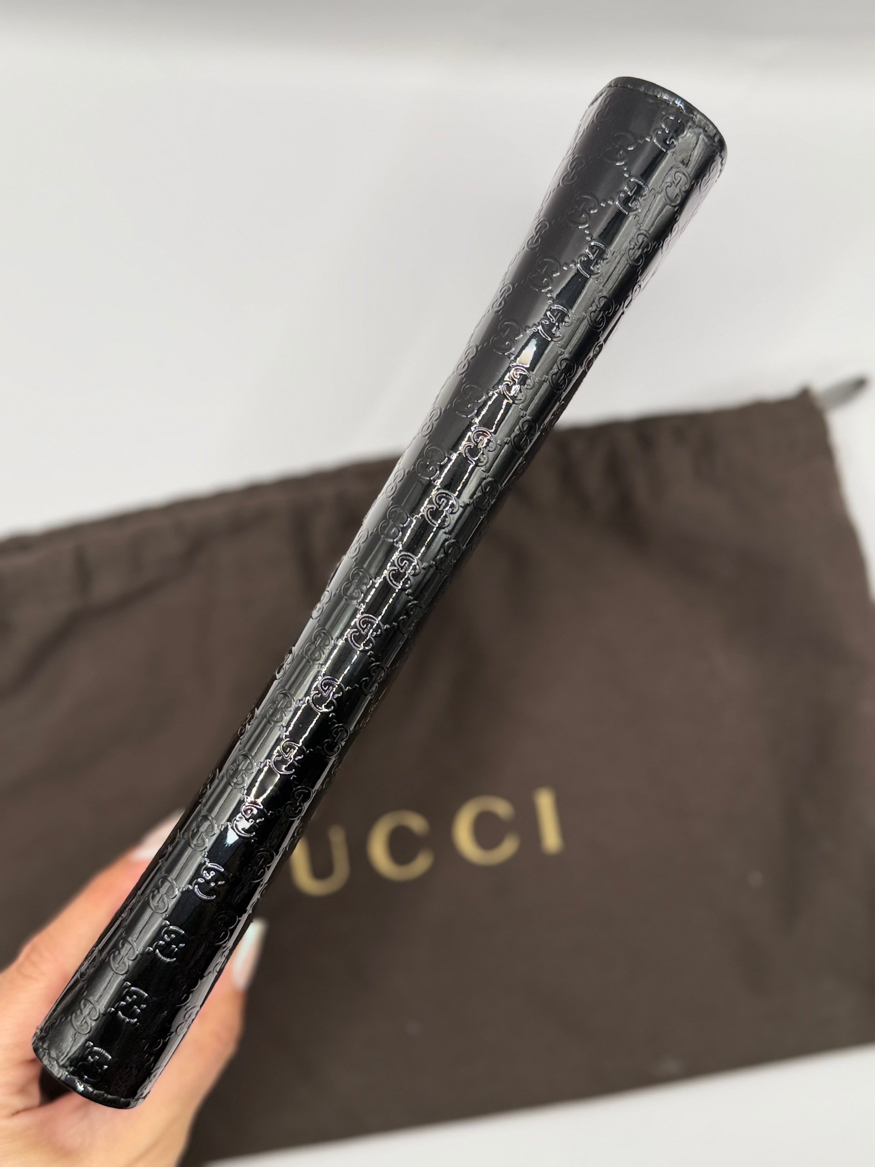 Gucci Microguccissima Broadway Patent Clutch