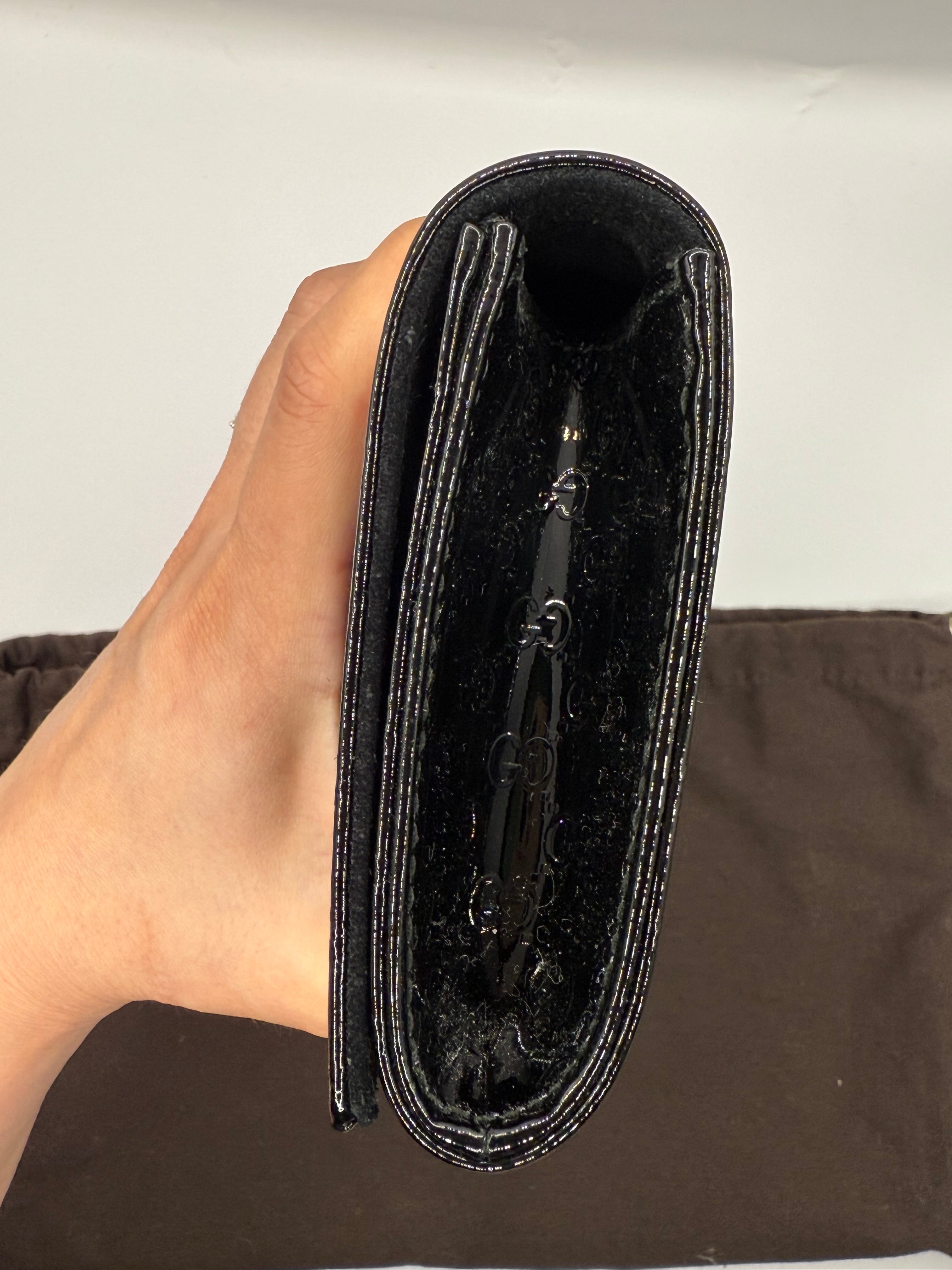 Gucci Microguccissima Broadway Patent Clutch