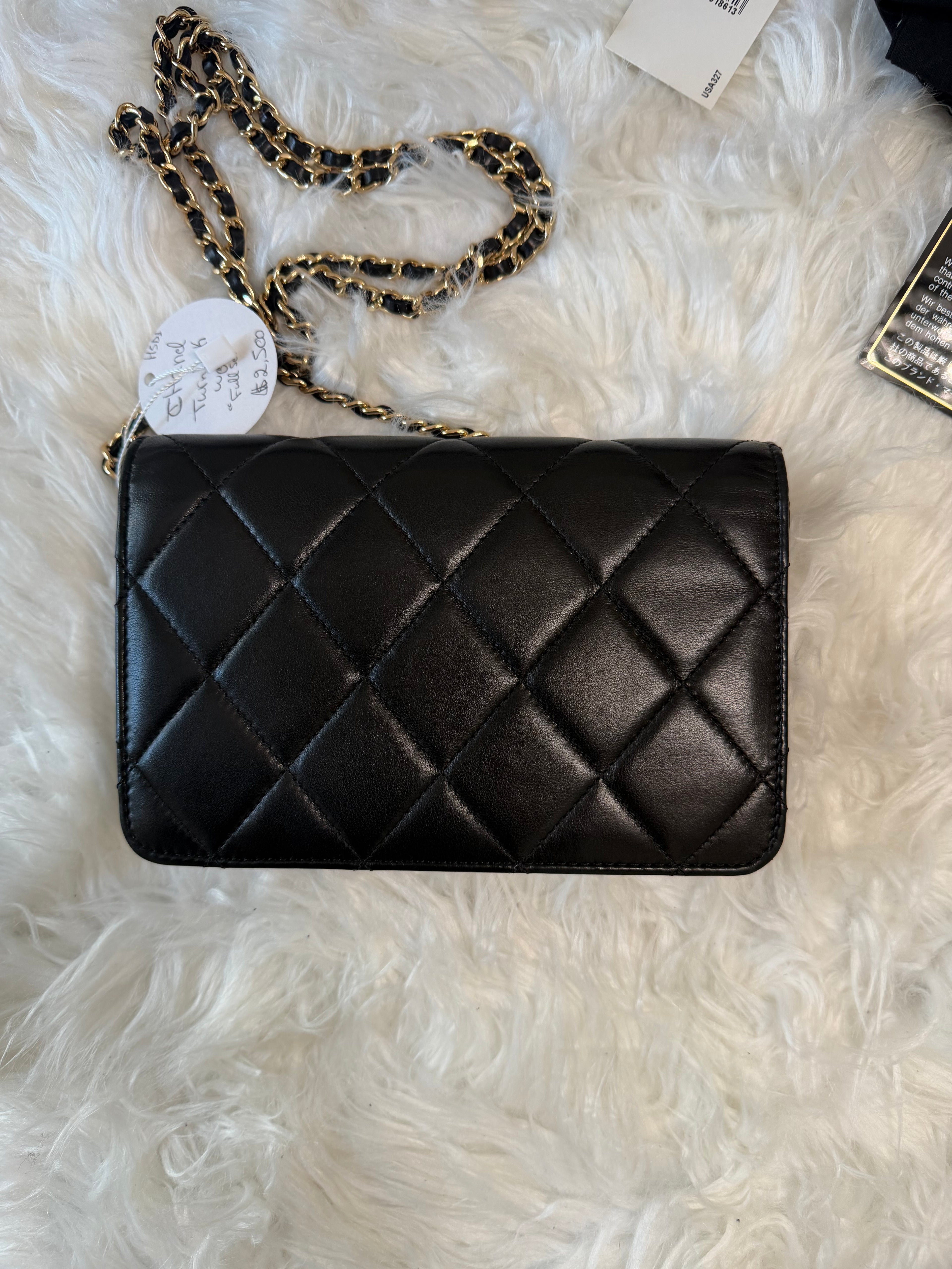 CHANEL QUILTED GOLD TURNLOCK LAMBSKIN WOC